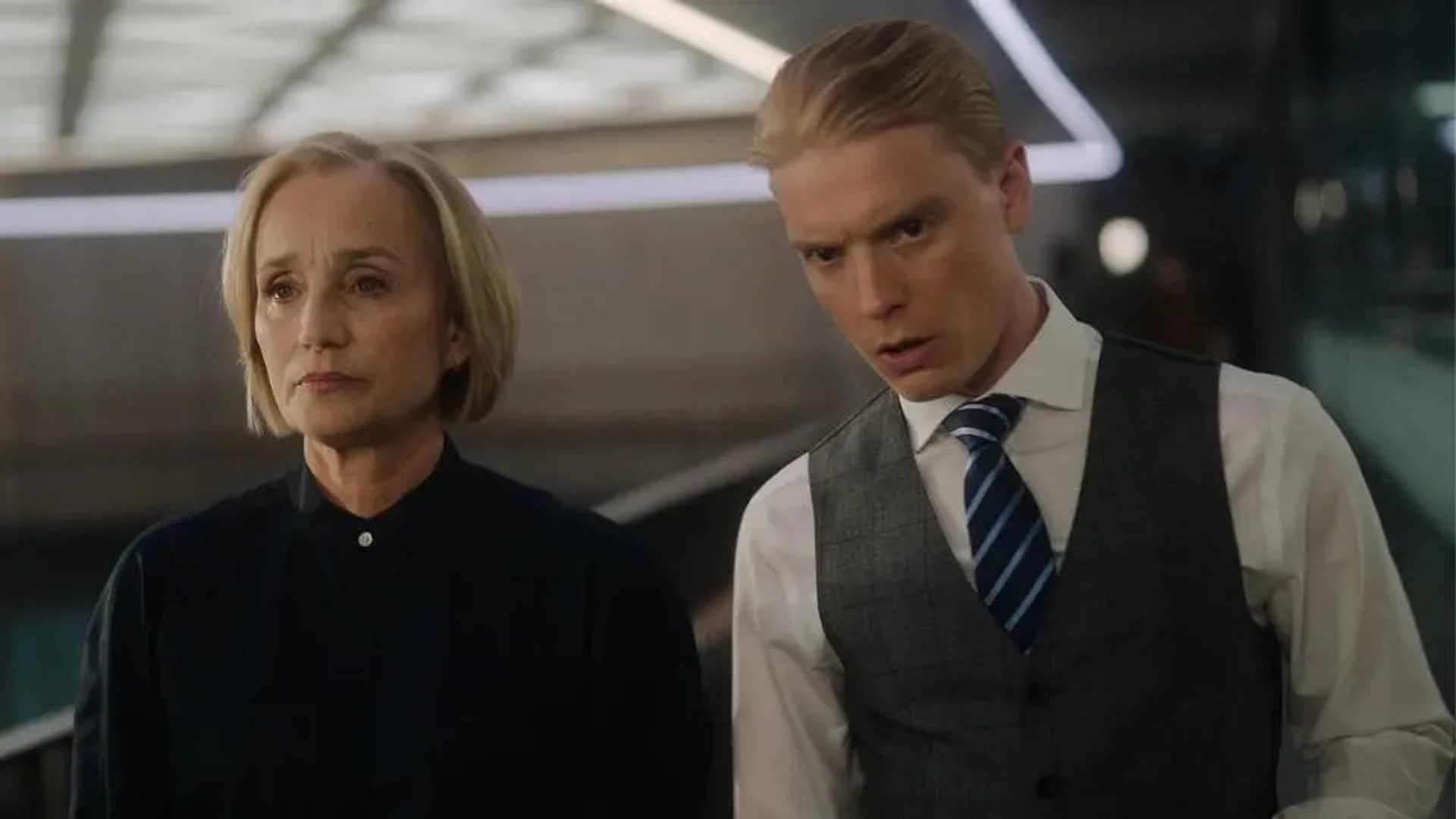 Kristin Scott Thomas and Freddie Fox in Slow Horses: Cicada (2022)