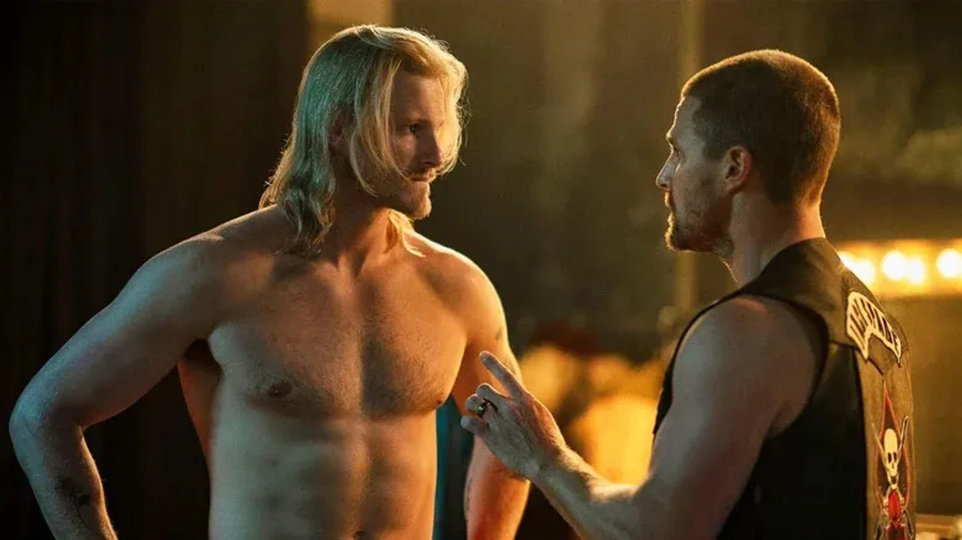 Alexander Ludwig and Stephen Amell in Heels: Ten-Bell Salute (2023)