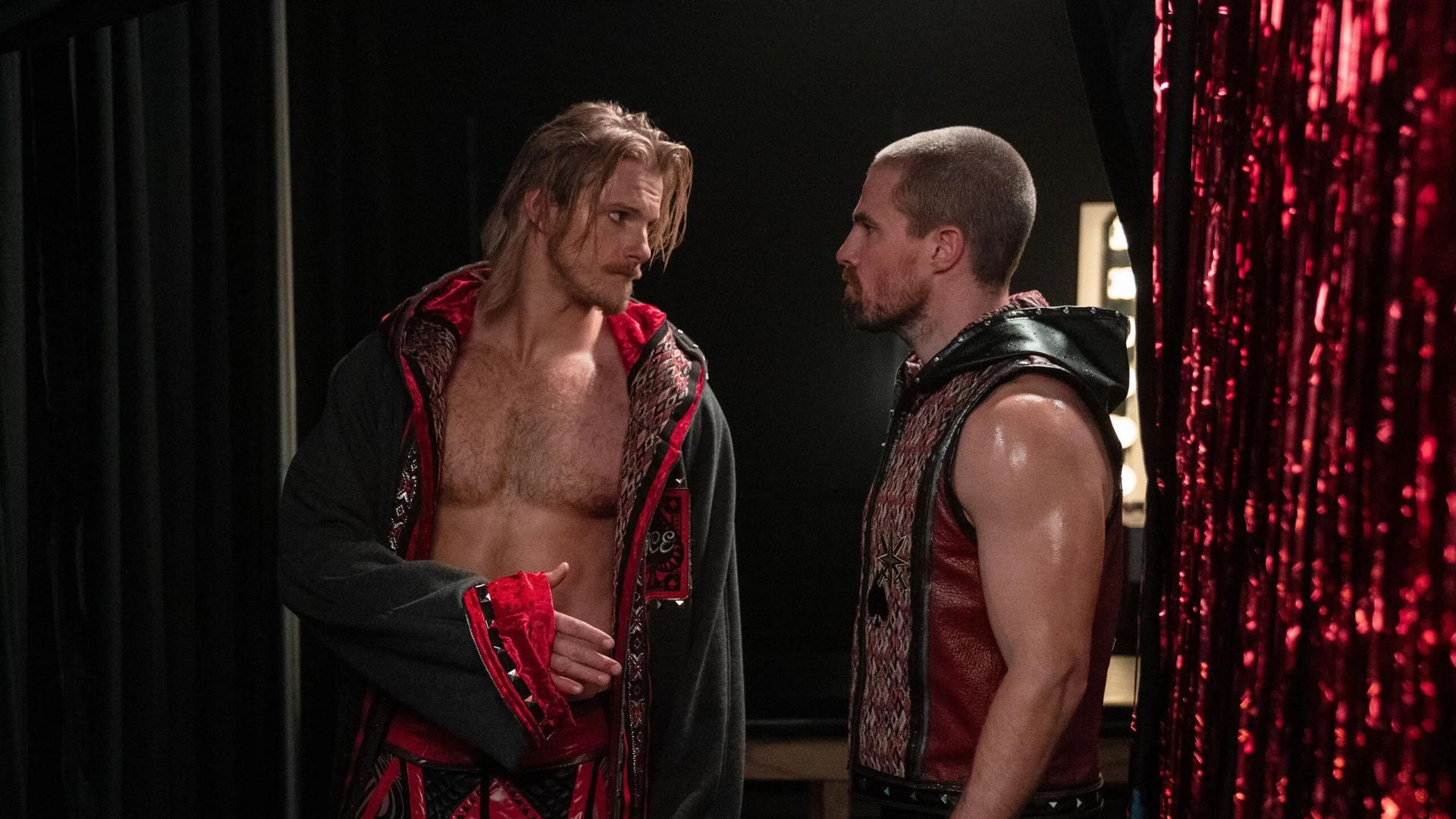 Alexander Ludwig and Stephen Amell in Heels: Double Turn (2021)