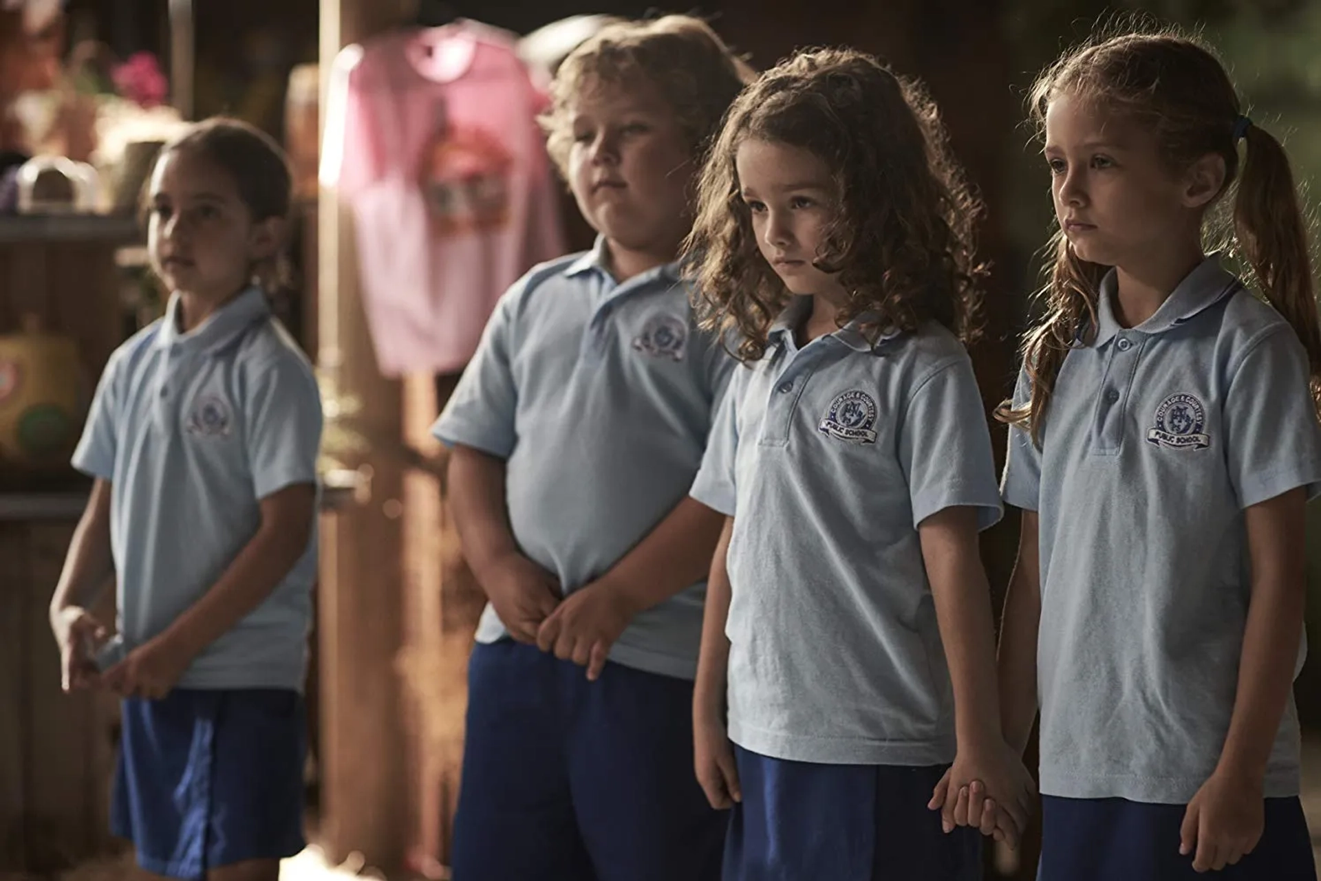 Shia Hamby, Charlie Whitley, Caliah Pinones, and Ava Caryofyllis in Little Monsters (2019)