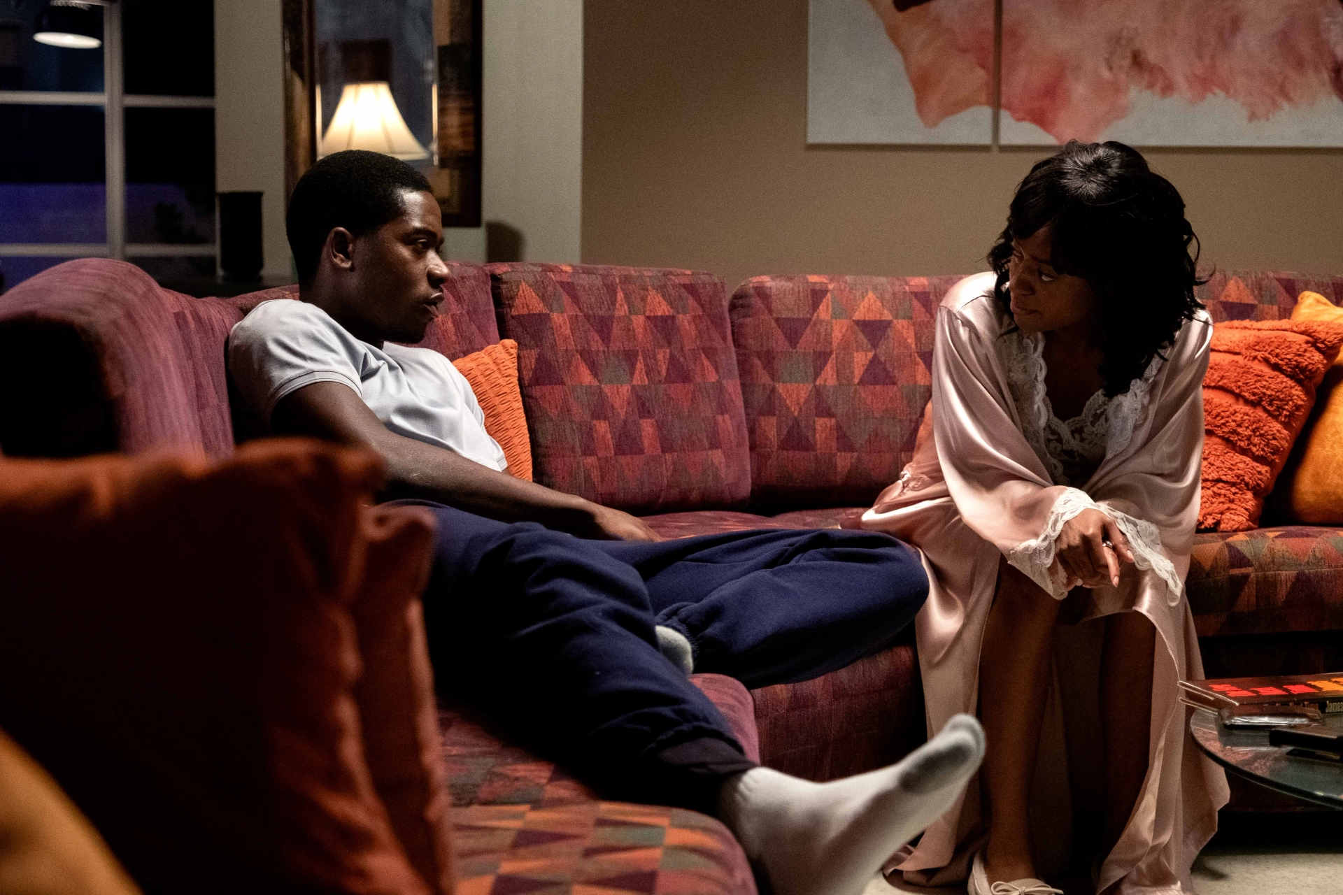 Devyn A. Tyler and Damson Idris in Snowfall: Revolutions (2022)