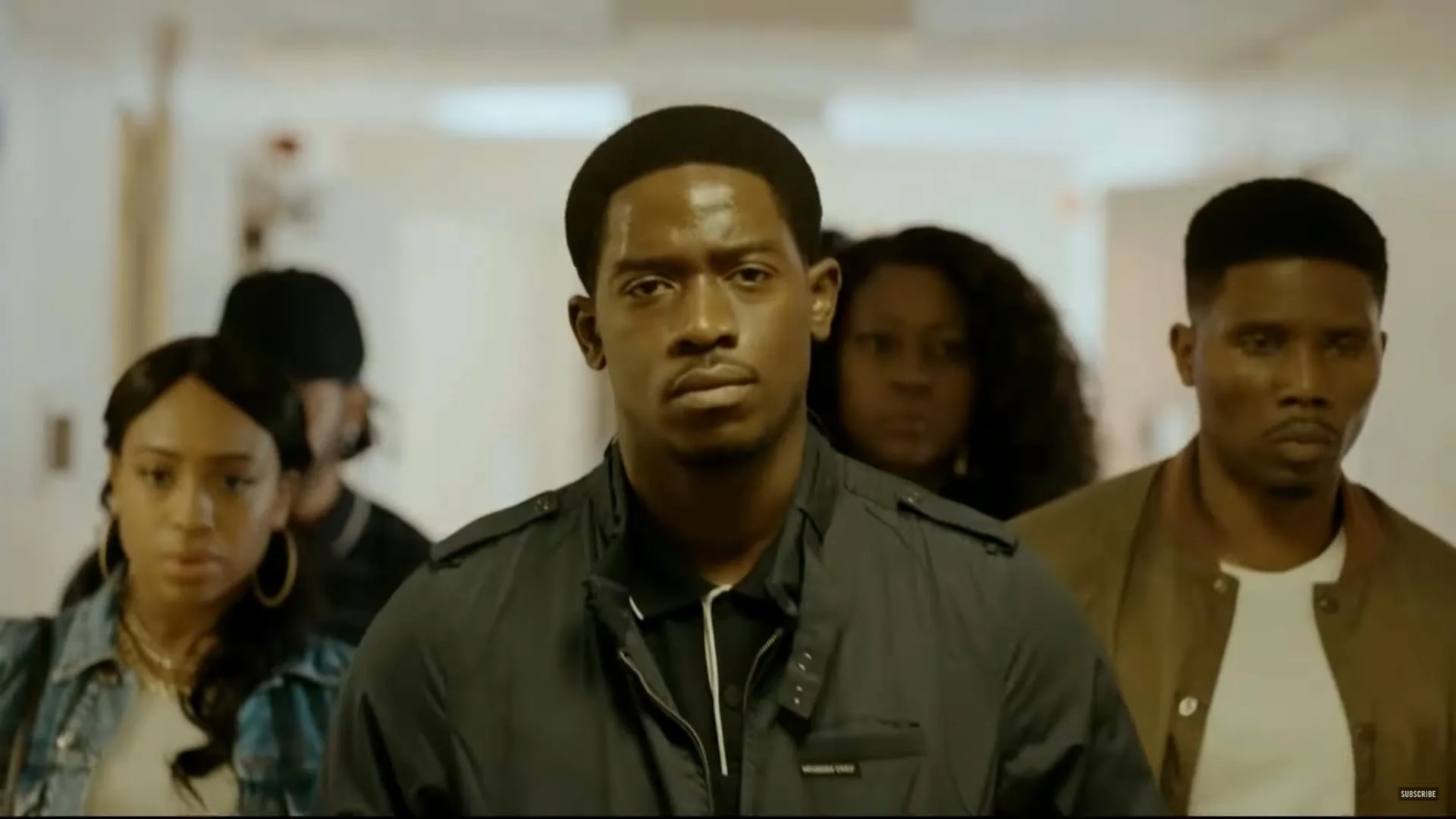 Nupeir Garret, Christine Horn, Taylor Polidore, and Damson Idris in Snowfall: Fault Lines (2022)