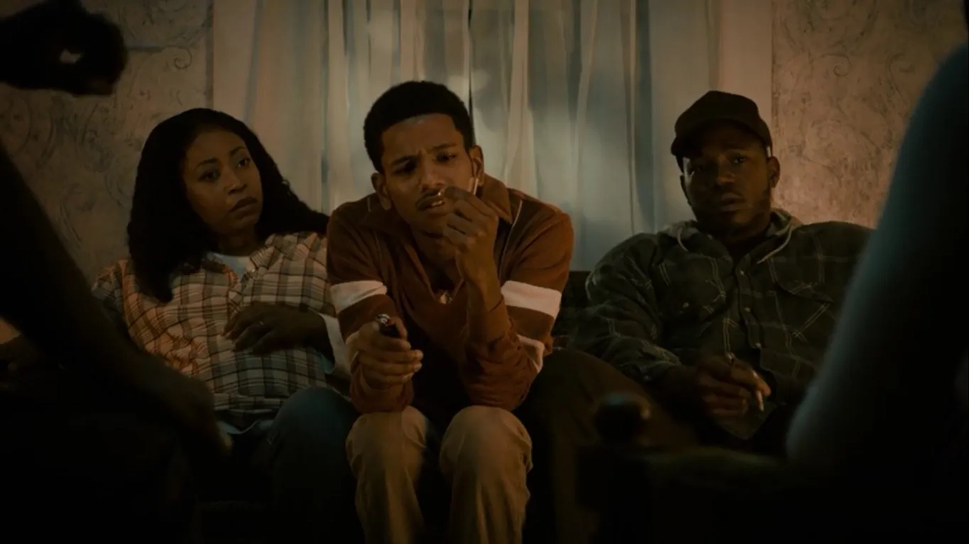 Kris D. Lofton, Nikiya Mathis, and Ezri Walker in Snowfall: Say a Little Prayer (2021)