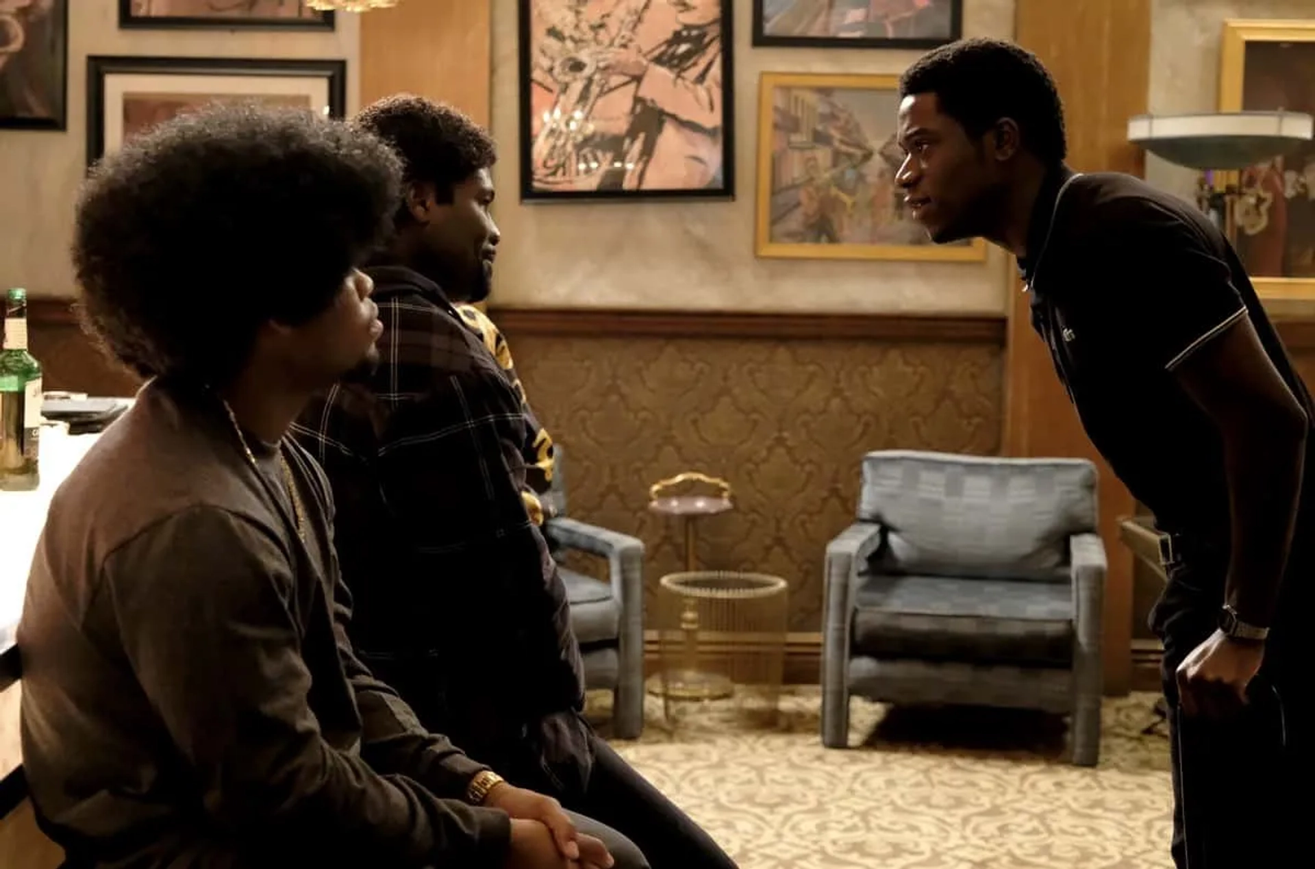 Amin Joseph, Damson Idris, and Isaiah John in Snowfall: Betrayal (2021)