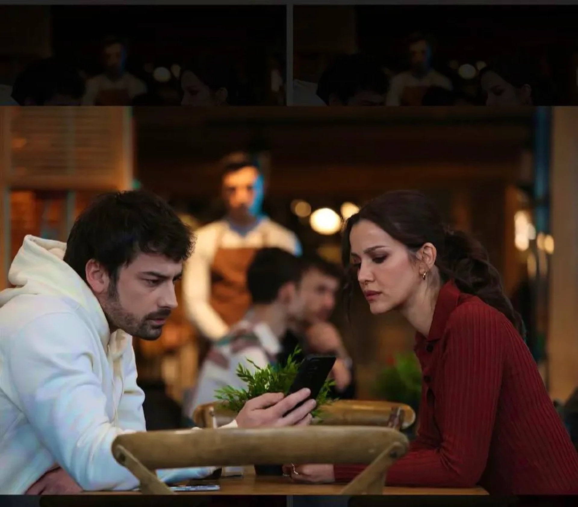 Irem Helvacioglu and Alp Navruz in Secrets of an Angel (2022)