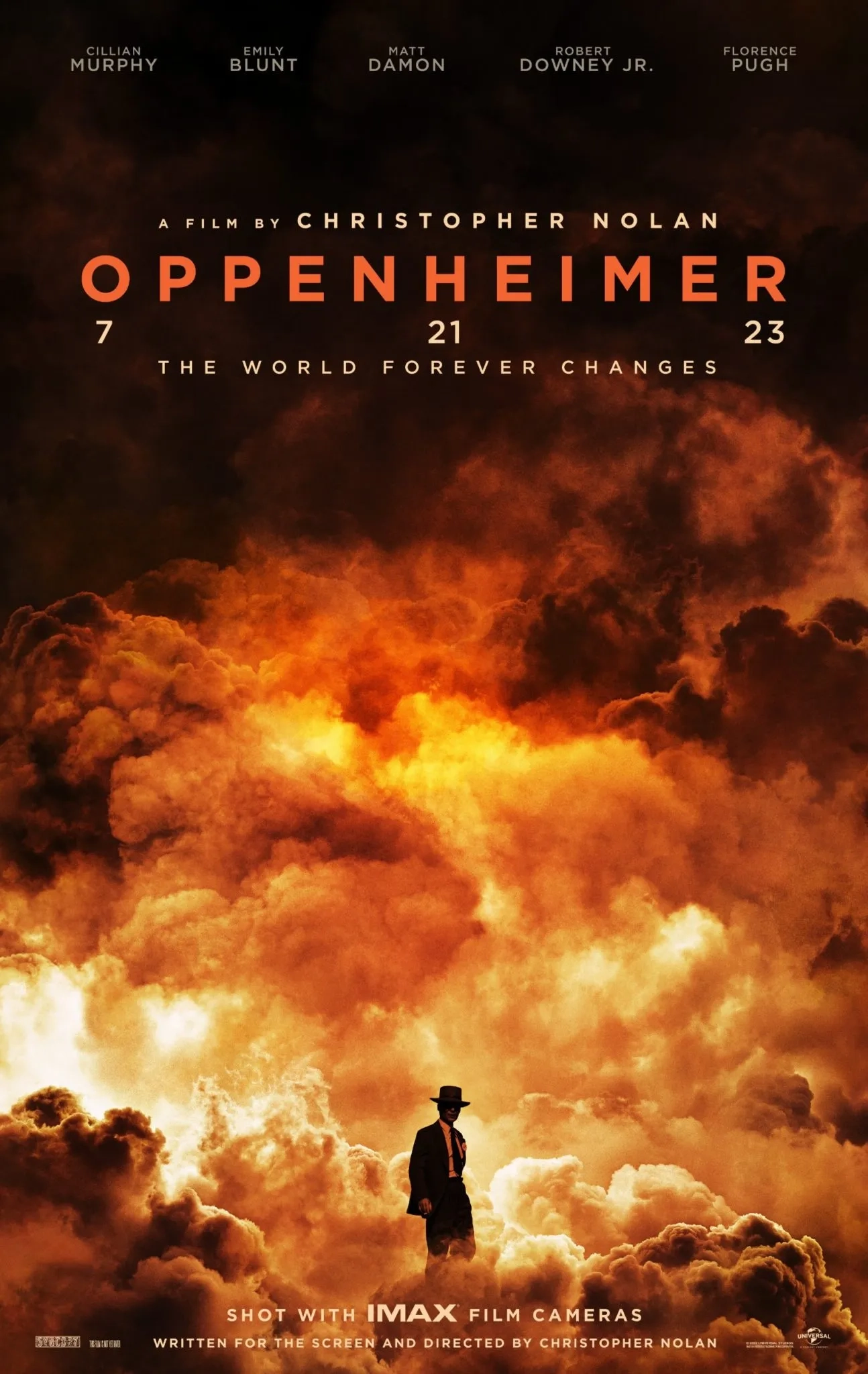 Matt Damon, Robert Downey Jr., Cillian Murphy, Emily Blunt, and Florence Pugh in Oppenheimer (2023)