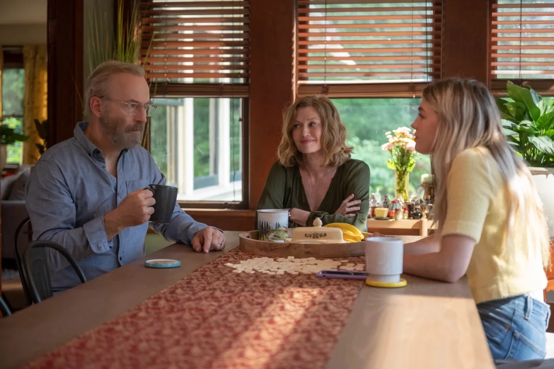 Mireille Enos, Bob Odenkirk, and Olivia Scott Welch in Lucky Hank (2023)