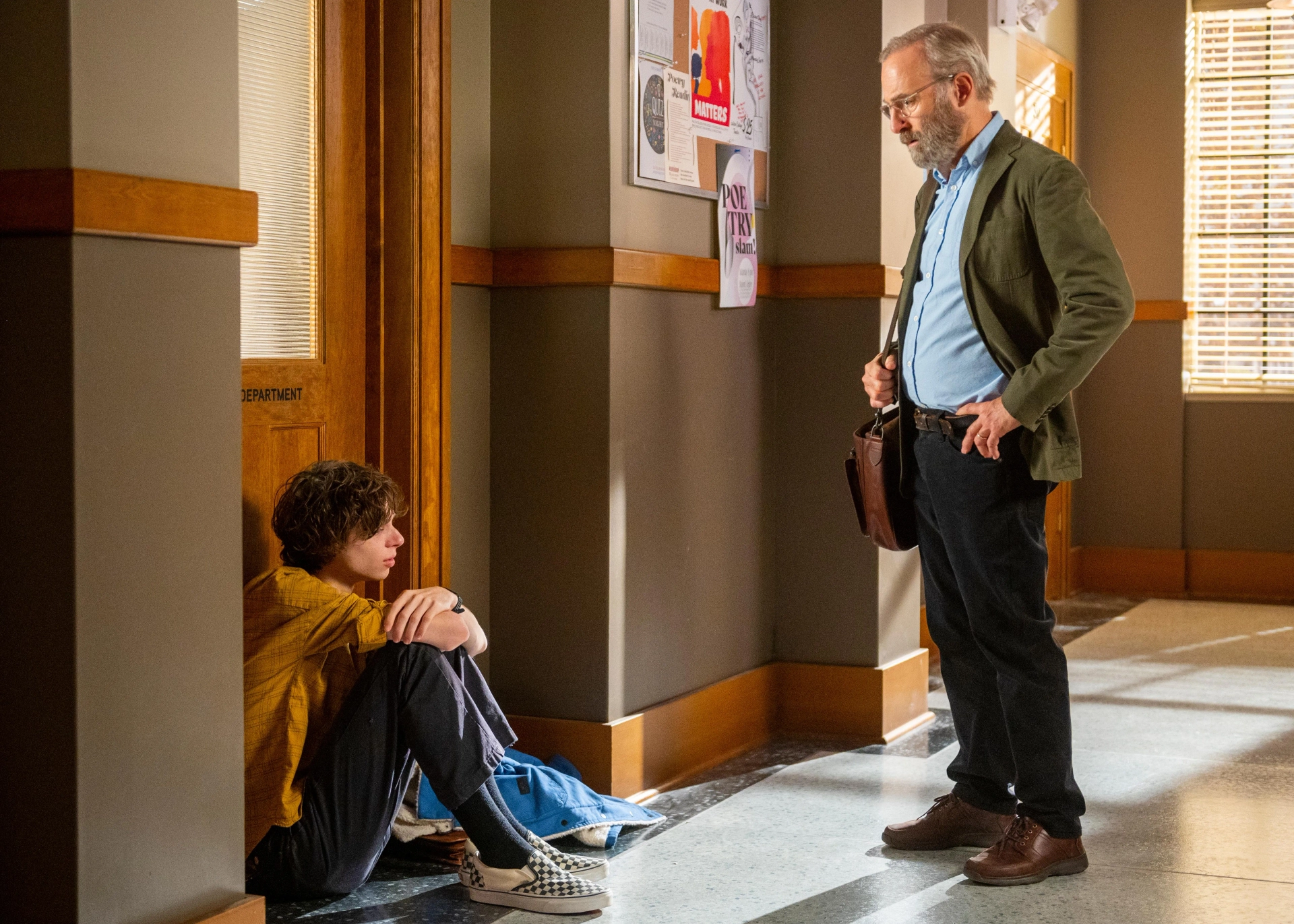 Jackson Kelly and Bob Odenkirk in Lucky Hank