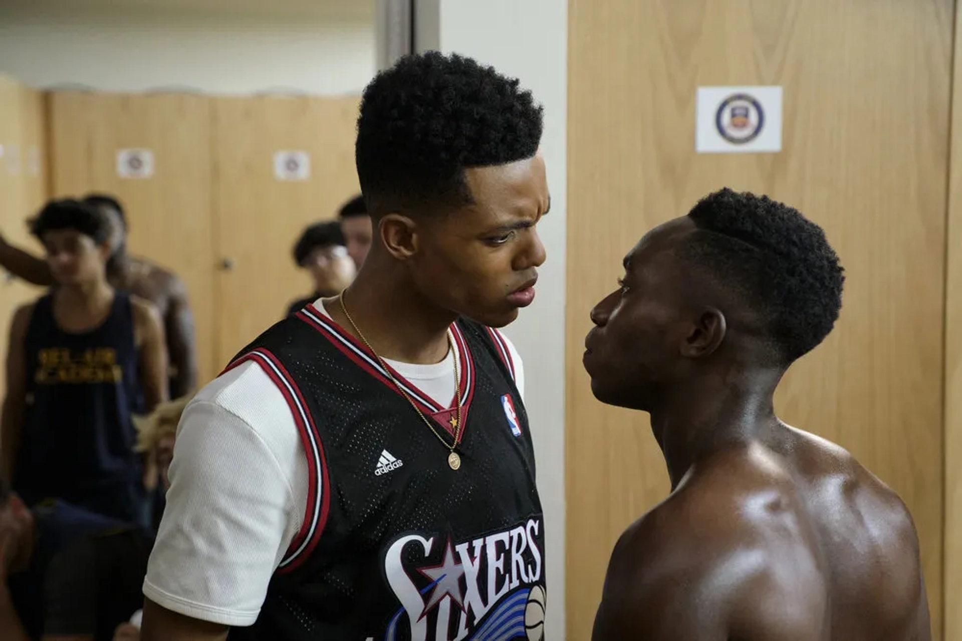 Jabari Banks and Olly Sholotan in Bel-Air (2022)