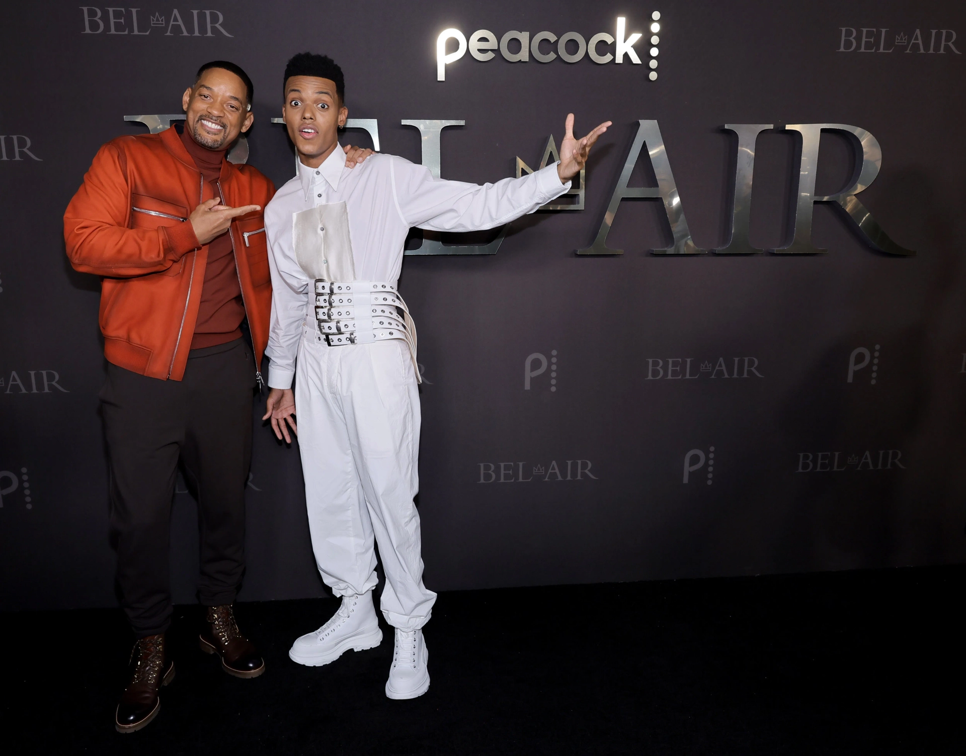 Will Smith and Jabari Banks at an event for Bel-Air (2022)