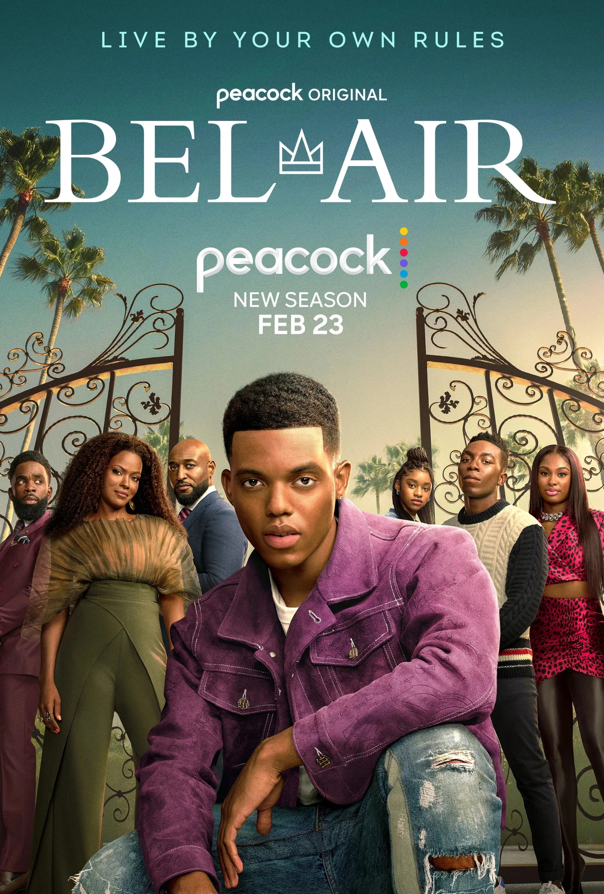 Jabari Banks, Jimmy Akingbola, Cassandra Freeman, Coco Jones, Akira Akbar, and Olly Sholotan in Bel-Air (2022)