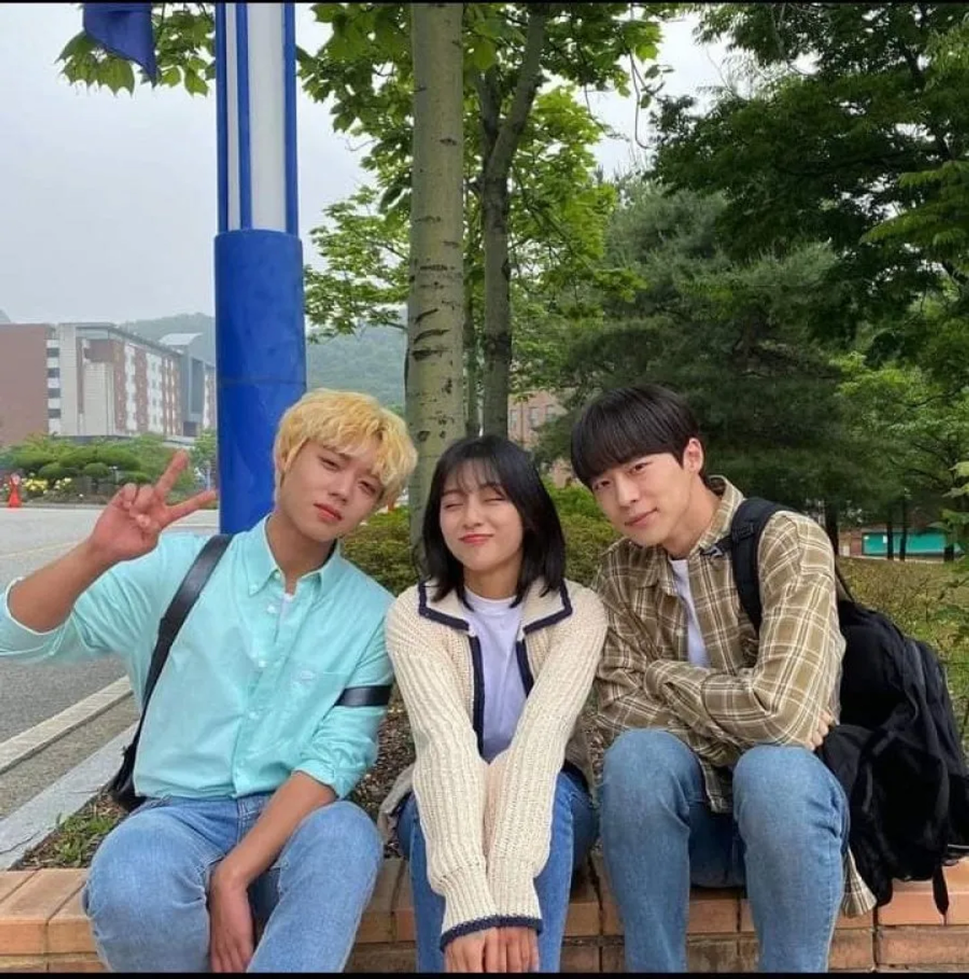 Bae In-Hyuk, Min Ah Kang, and Ji-Hoon Park in At A Distance, Spring Is Green (2021)