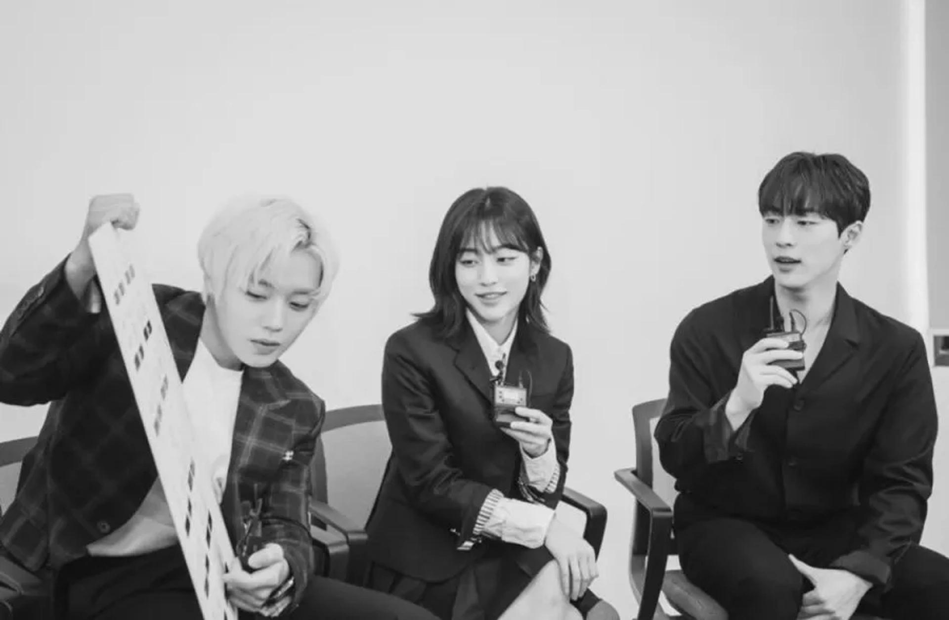 Bae In-Hyuk, Min Ah Kang, and Ji-Hoon Park at an event for At A Distance, Spring Is Green (2021)