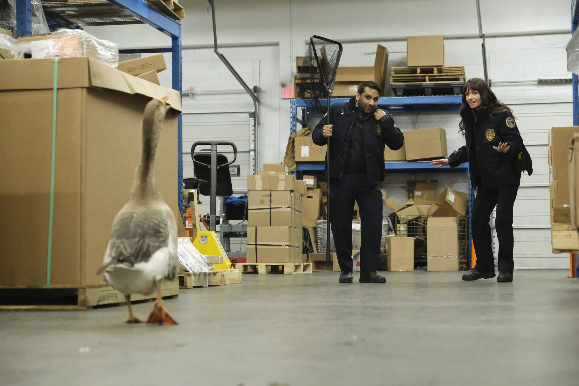 Ravi Patel and Grace Palmer in Animal Control (2023)