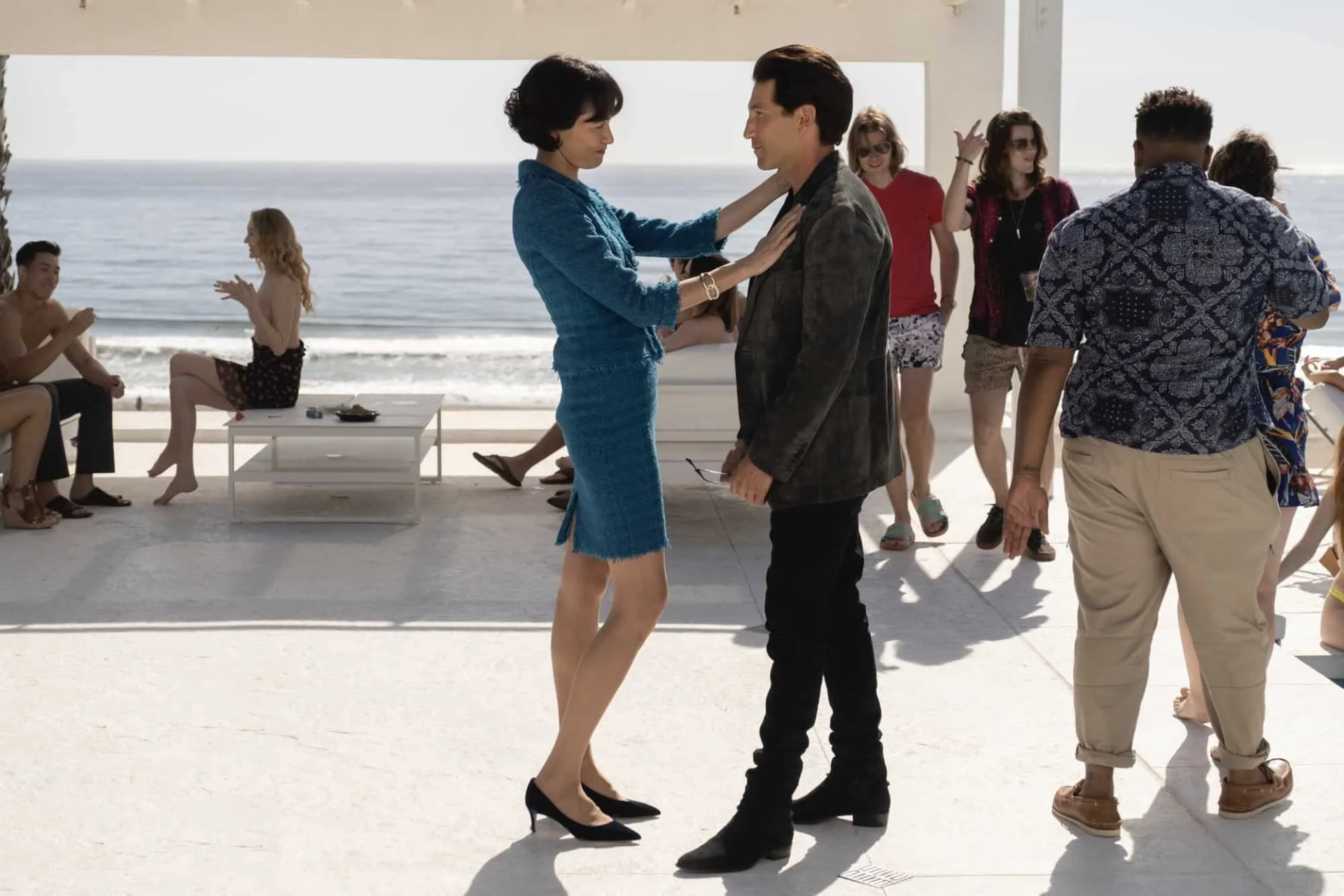 Sandrine Holt and Jon Bernthal in American Gigolo: Nothing Is Real But the Girl (2022)