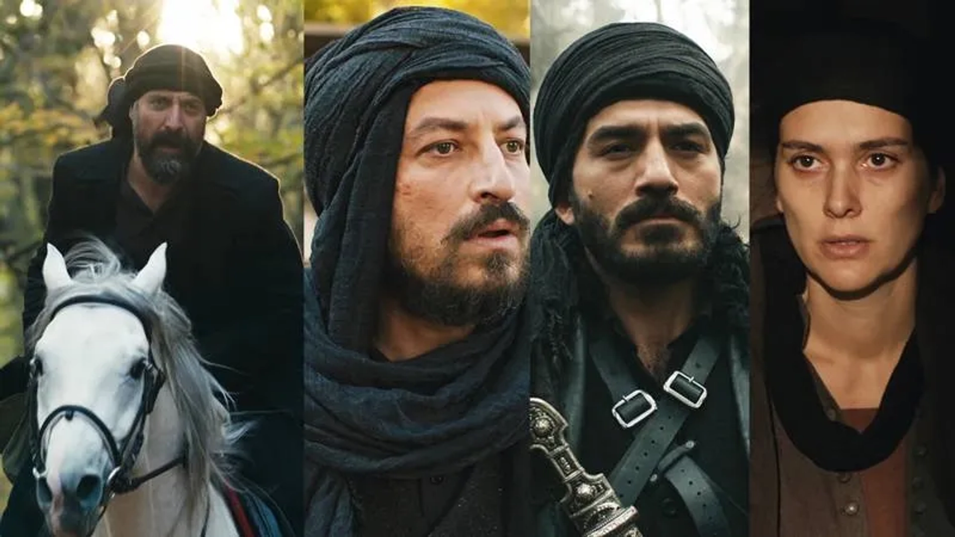 Halit Ergenç, Ufuk Bayraktar, Bergüzar Korel, and Onur Saylak in Wounded Love (2016)