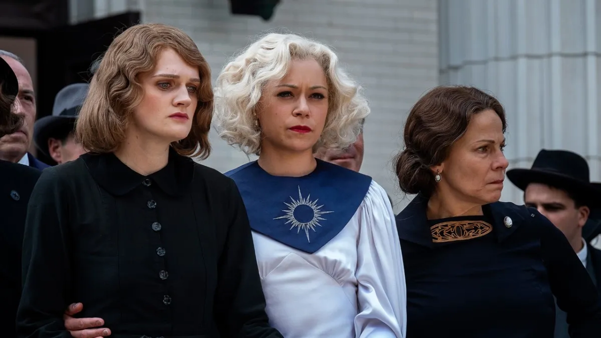 Lili Taylor, Tatiana Maslany, and Gayle Rankin in Perry Mason: Chapter Two (2020)