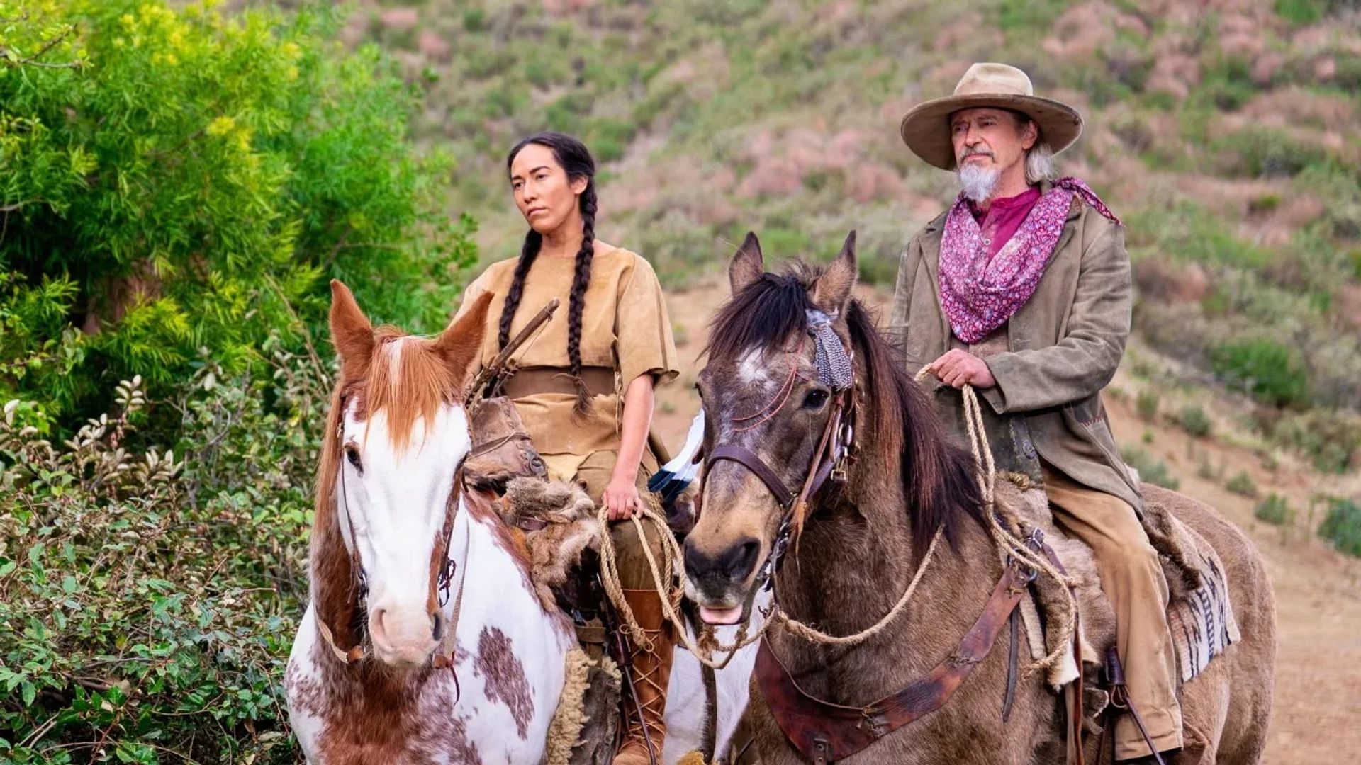 Steve Buscemi and Marisa Quintanilla in Miracle Workers: Oregon Trail: White Savior (2021)