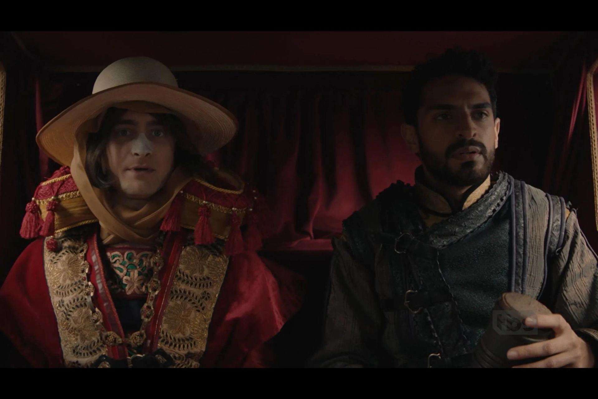 Daniel Radcliffe and Karan Soni in Miracle Workers: Dark Ages: Road Trip (2020)