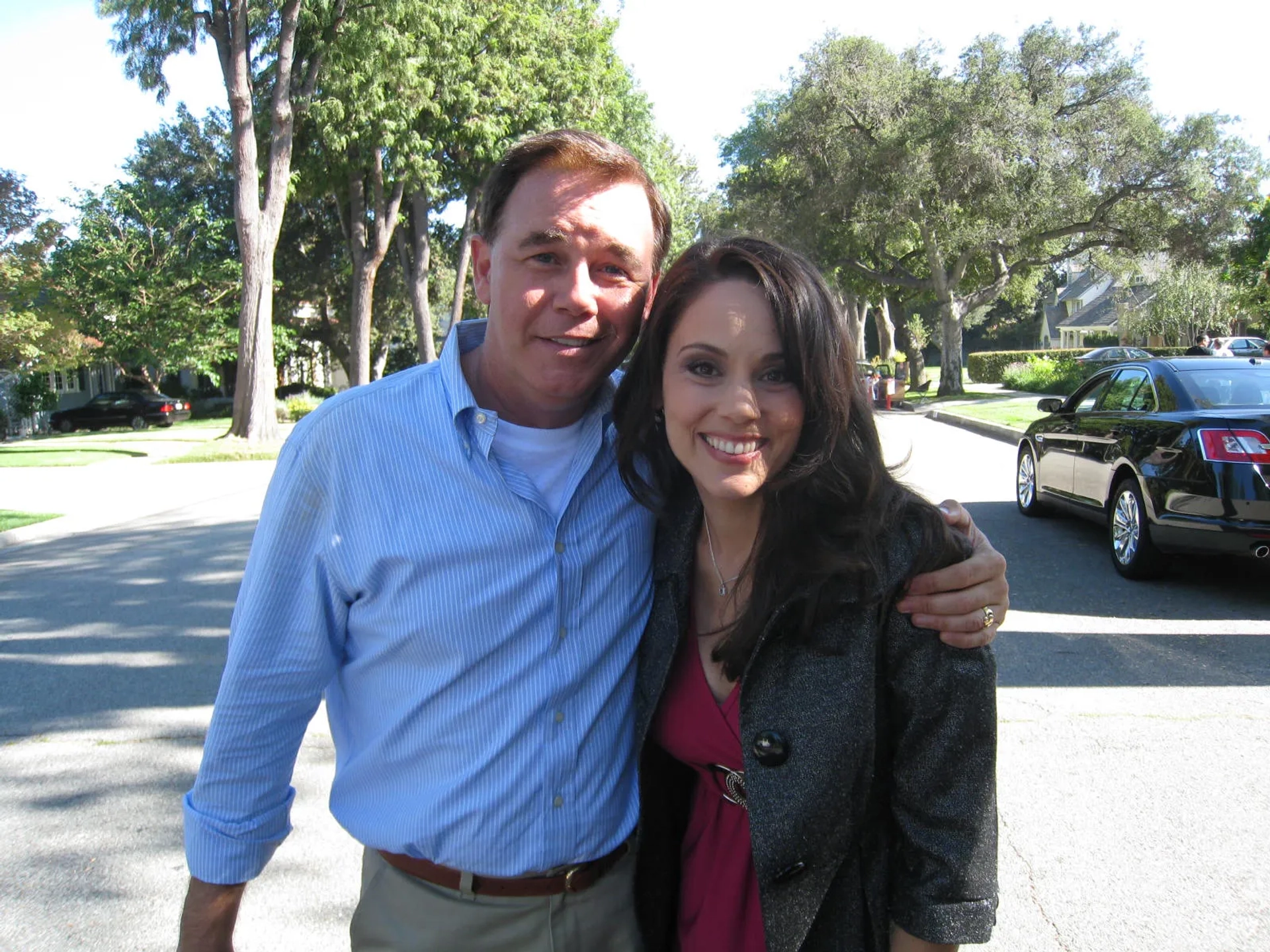 Spencer Garrett and Tessa Munro on the set of "Perception."