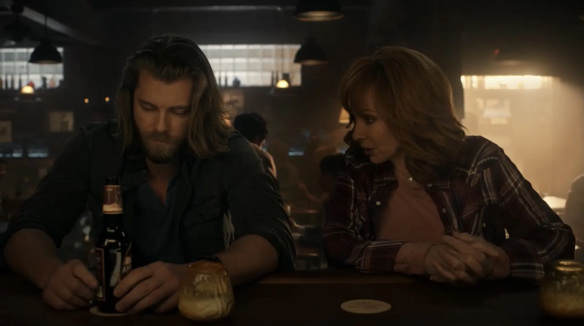 Reba McEntire and Luke Mitchell in Big Sky (2020)