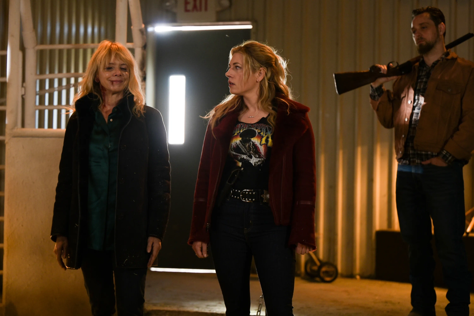 Rosanna Arquette, Katheryn Winnick, and Robbie Tann in Big Sky (2020)