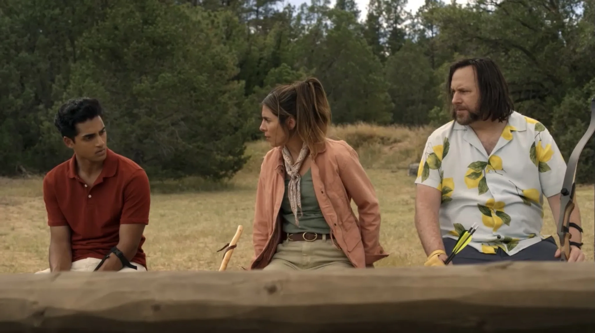 Jamie-Lynn Sigler, Ryan O'Nan, and Anirudh Pisharody in Big Sky (2020)