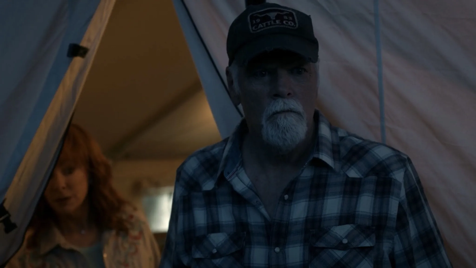 Reba McEntire and Rex Linn in Big Sky (2020)