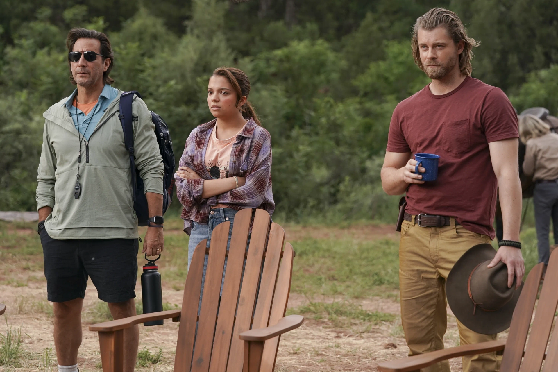 Henry Ian Cusick, Luke Mitchell, and Cree in Big Sky (2020)