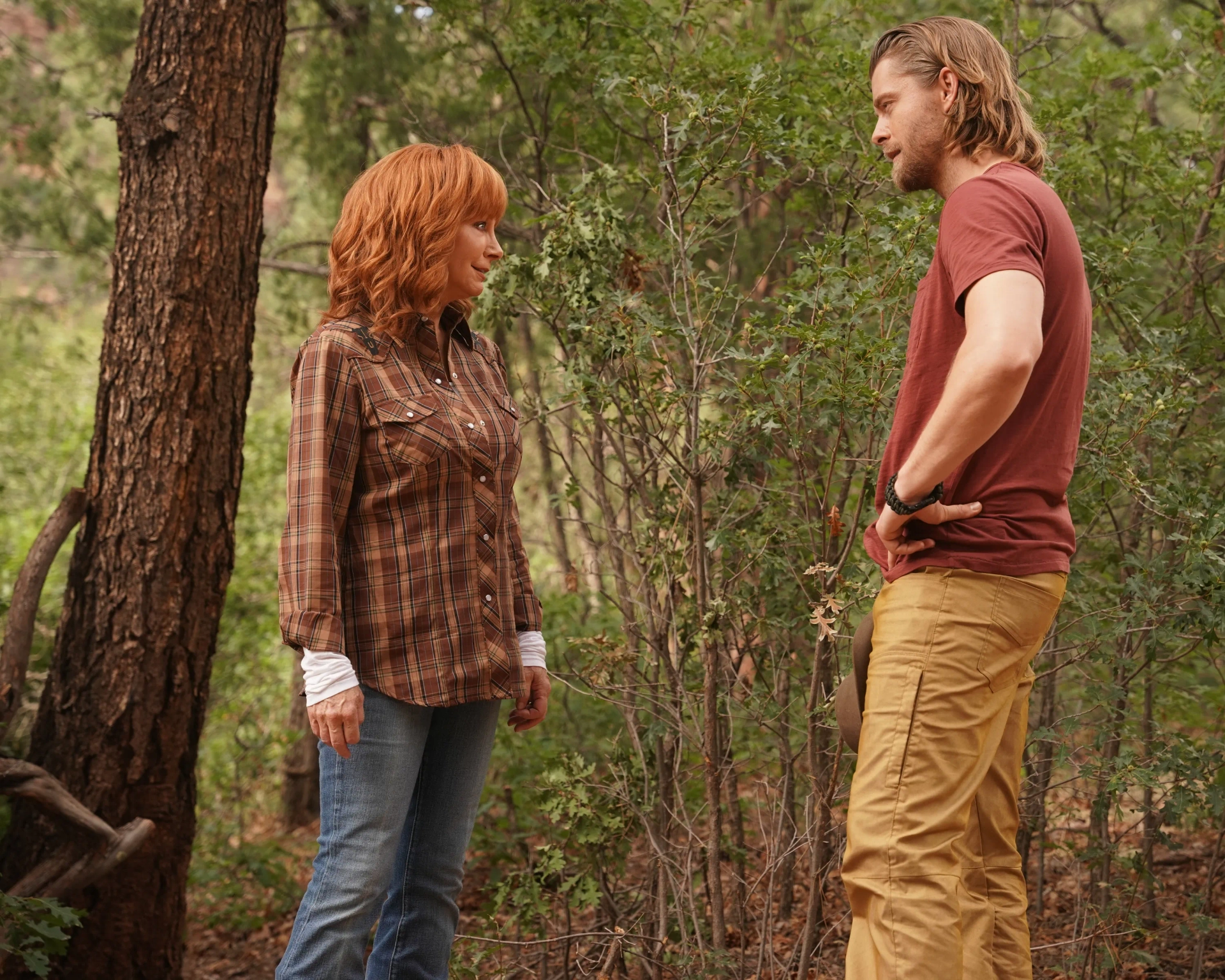 Reba McEntire and Luke Mitchell in Big Sky (2020)