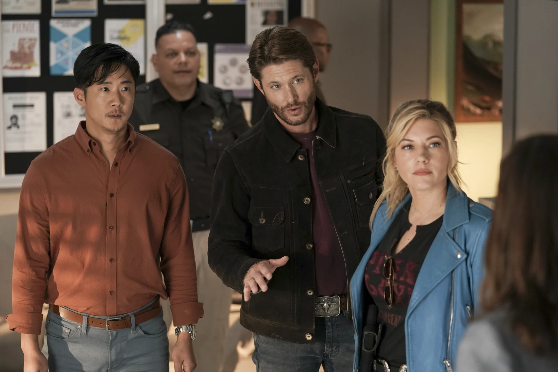 Jensen Ackles, J. Anthony Pena, Katheryn Winnick, and Richard Jin in Big Sky (2020)