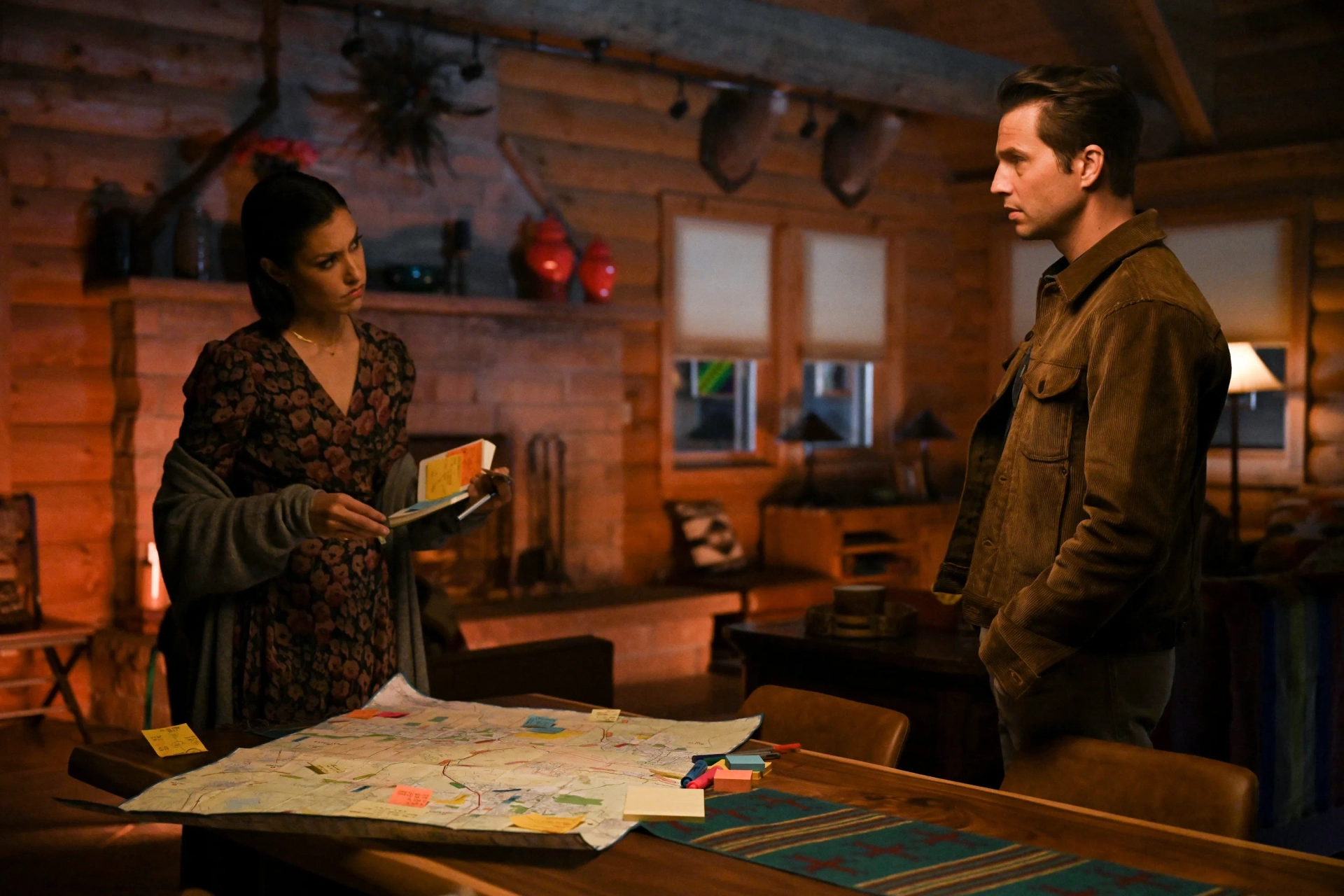 Janina Gavankar and Logan Marshall-Green in Big Sky (2020)