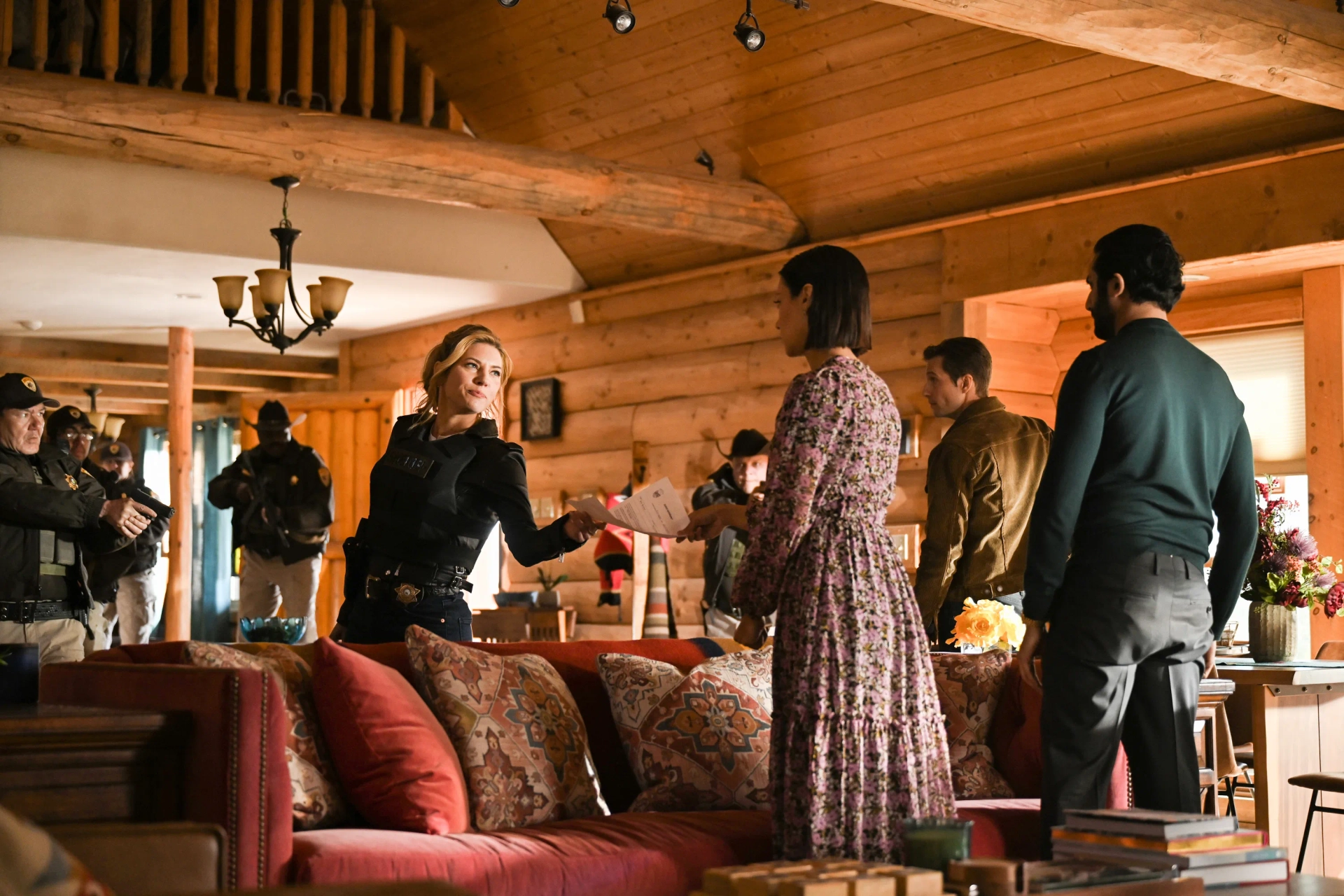 Patrick Gallagher, Katheryn Winnick, Janina Gavankar, Logan Marshall-Green, and Vinny Chhibber in Big Sky (2020)