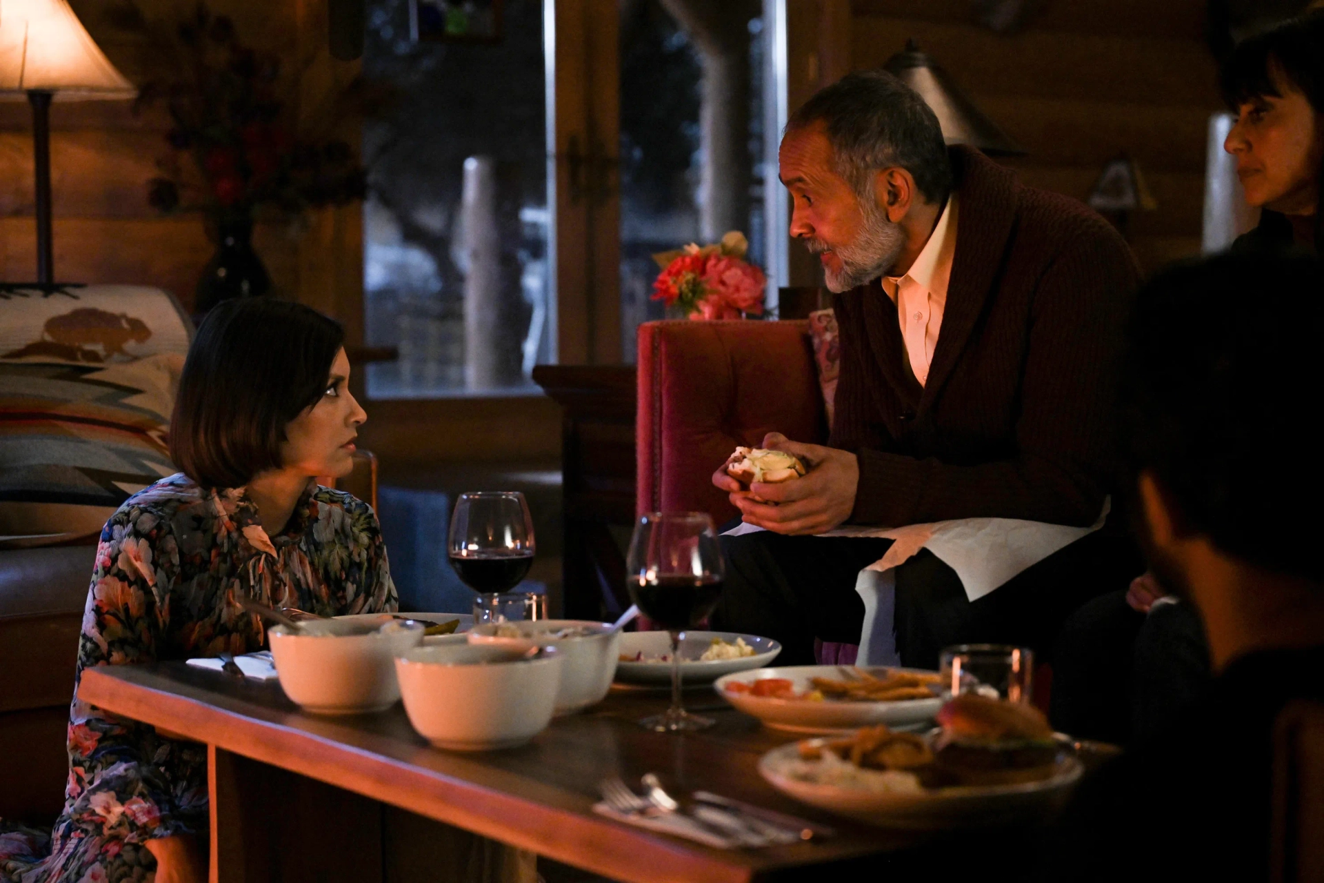 Bernard White, Constance Zimmer, Janina Gavankar, and Vinny Chhibber in Big Sky (2020)