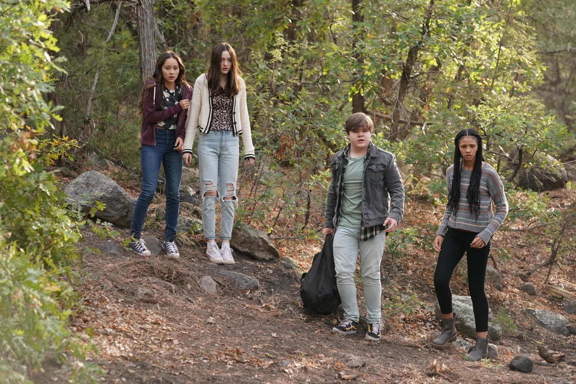 Madelyn Kientz, Jeremy Ray Taylor, Lola Skye Reid, and Troy Leigh-Anne Johnson in Big Sky (2020)