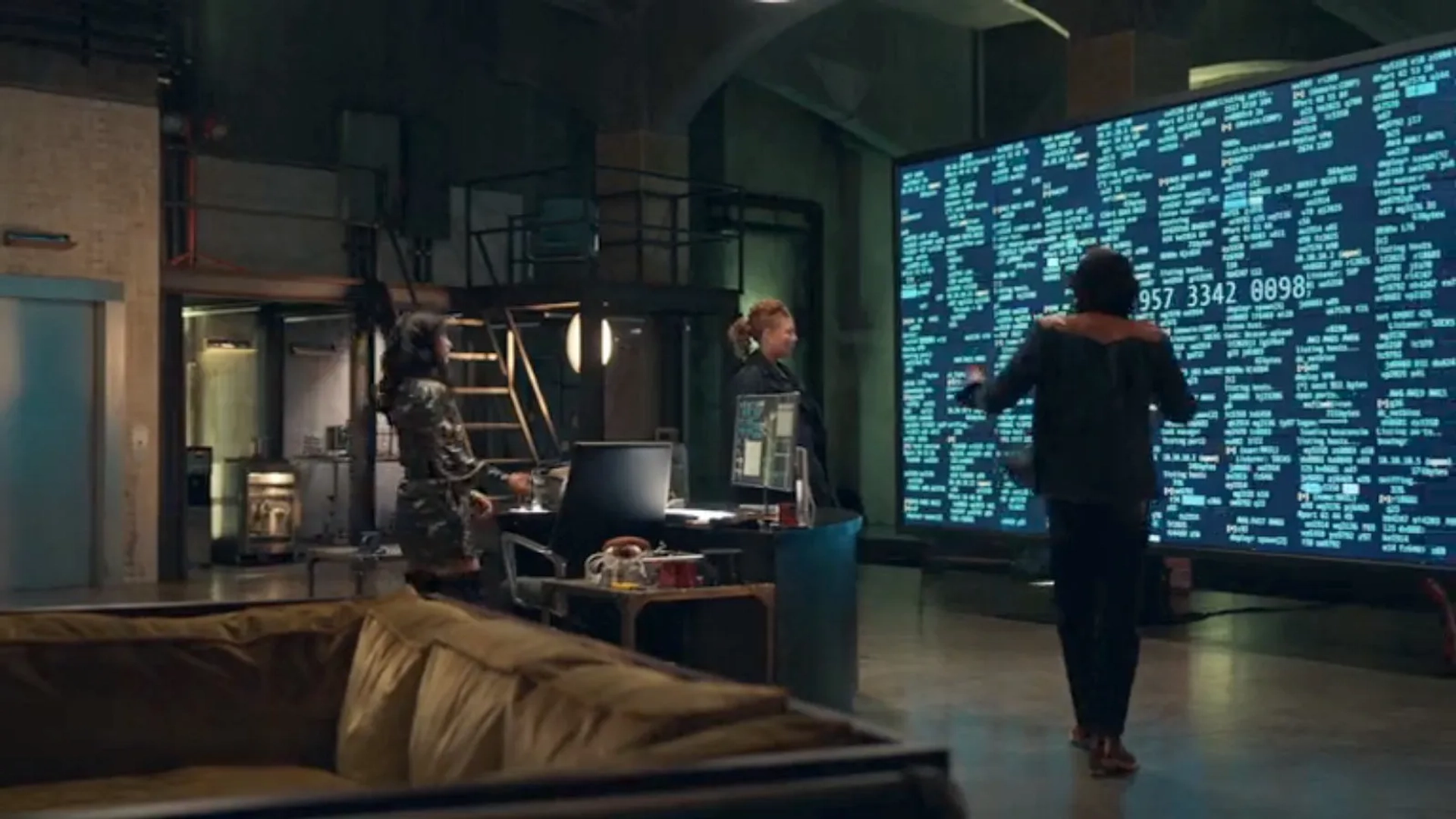 Queen Latifah and Adam Goldberg in The Equalizer (2021)