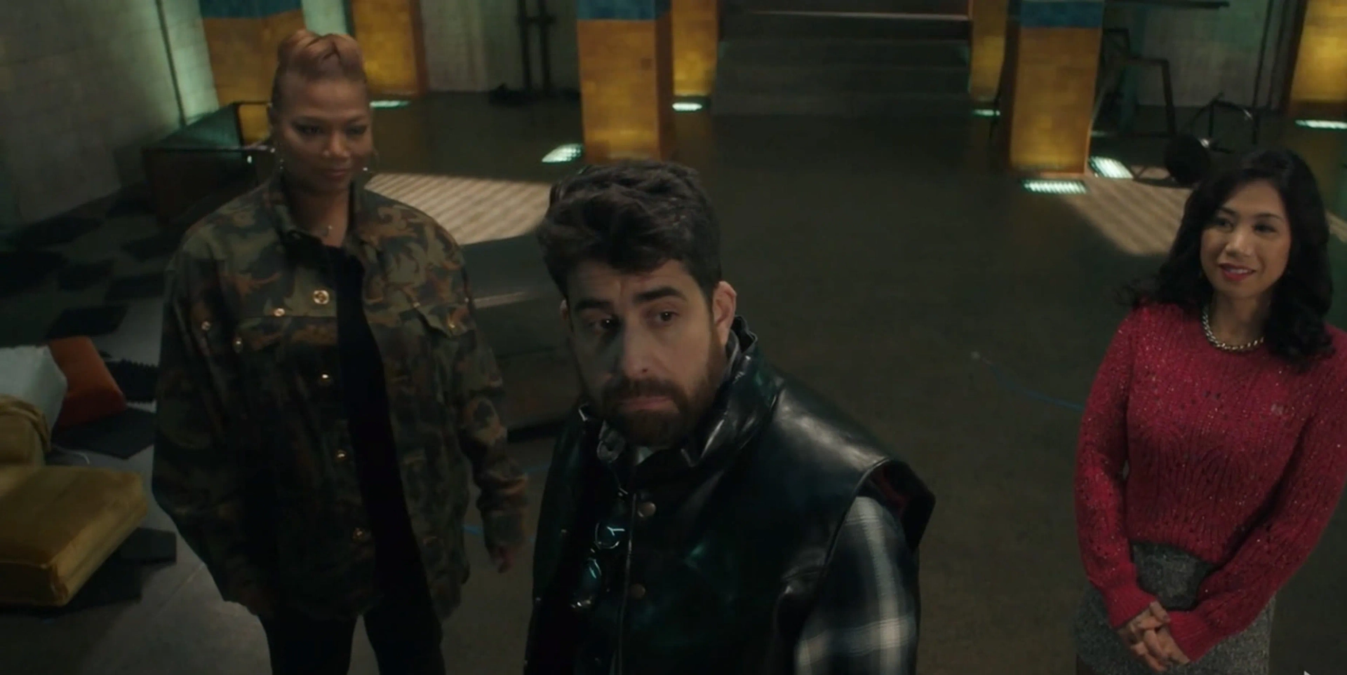 Still of Queen Latifah, Adam Goldberg and Liza Lapira in The Equalizer and Bout That Life