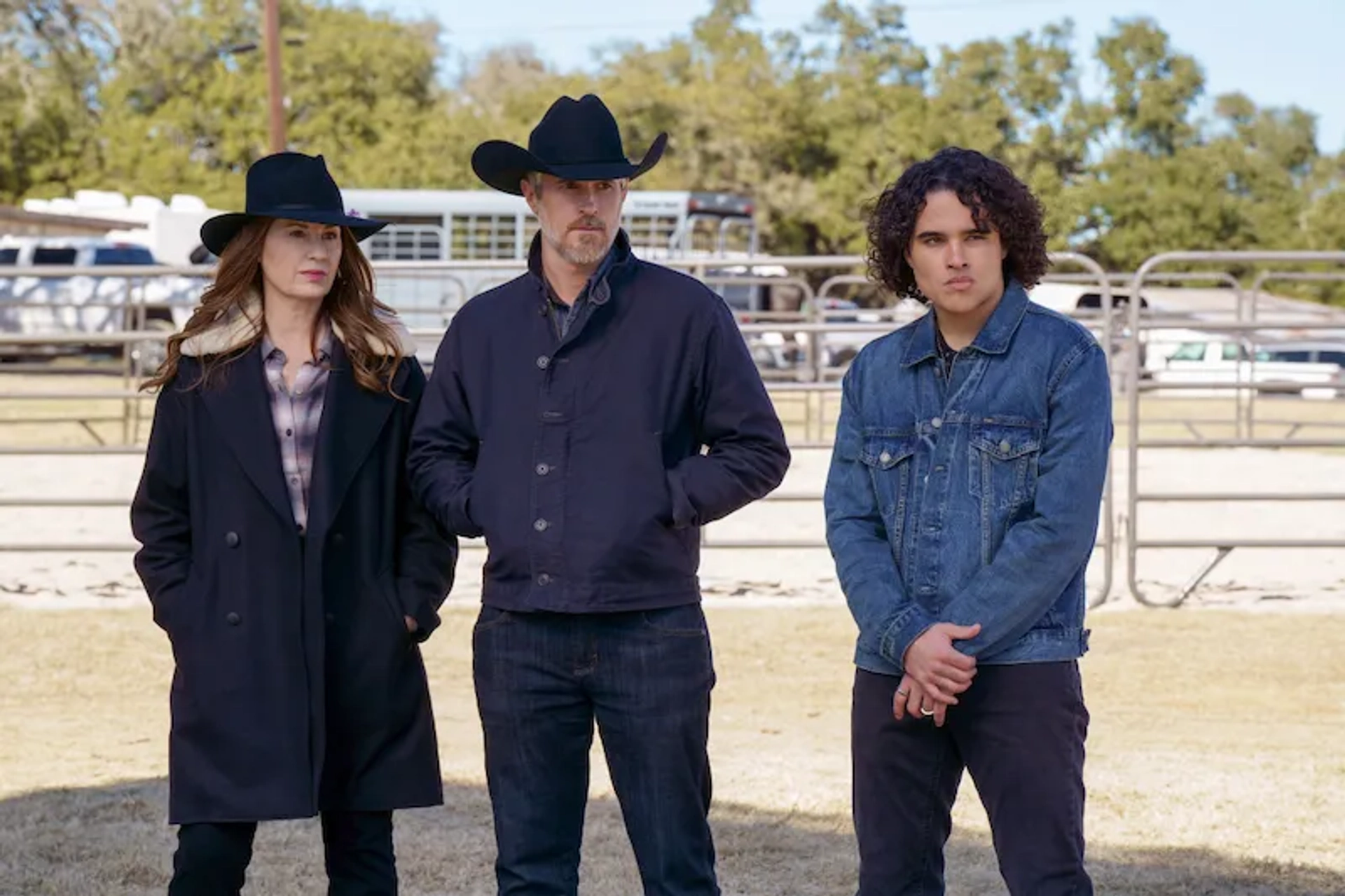 Paula Marshall, Dave Annable, and Jalen Thomas Brooks in Walker (2021)