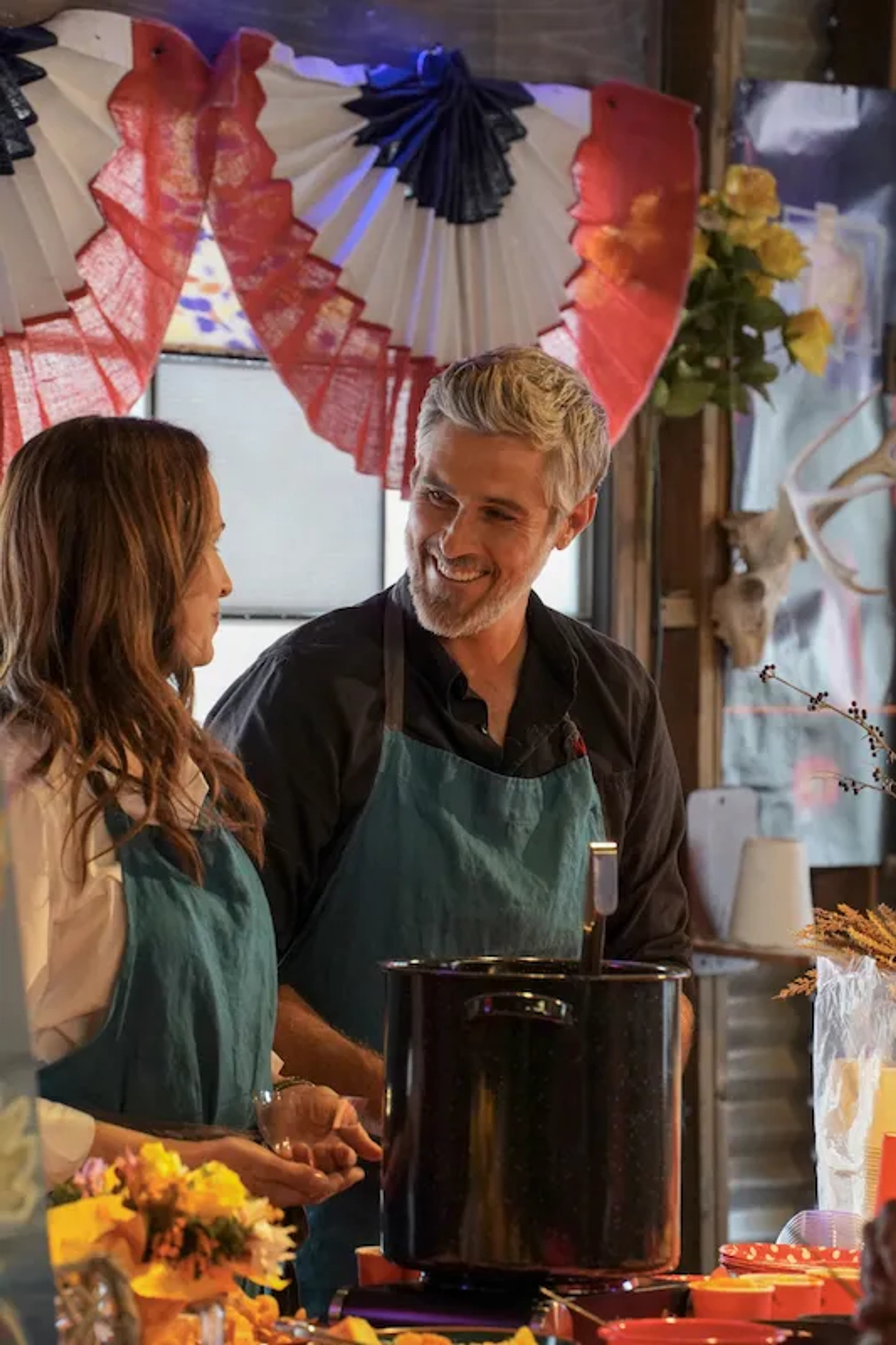 Paula Marshall and Dave Annable in Walker (2021)