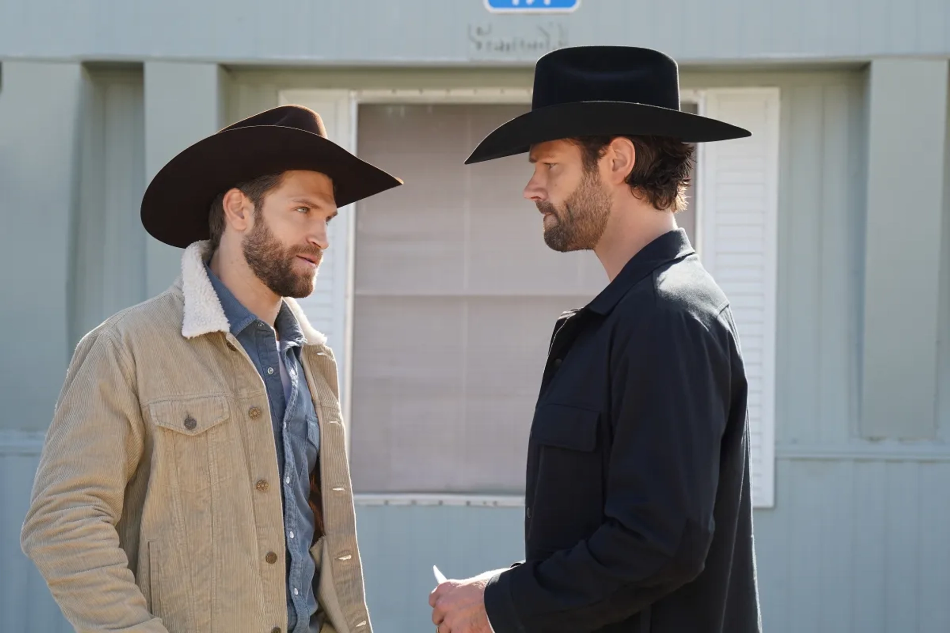 Jared Padalecki and Keegan Allen in Walker (2021)