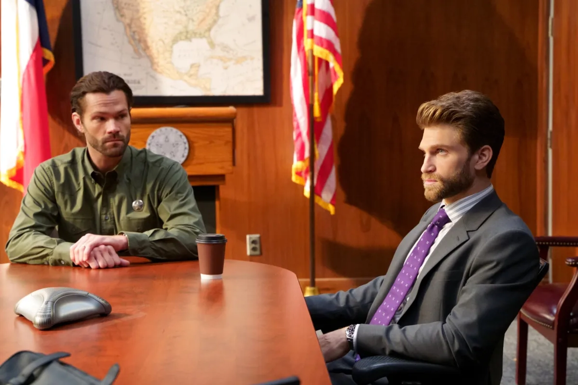 Jared Padalecki and Keegan Allen in Walker (2021)