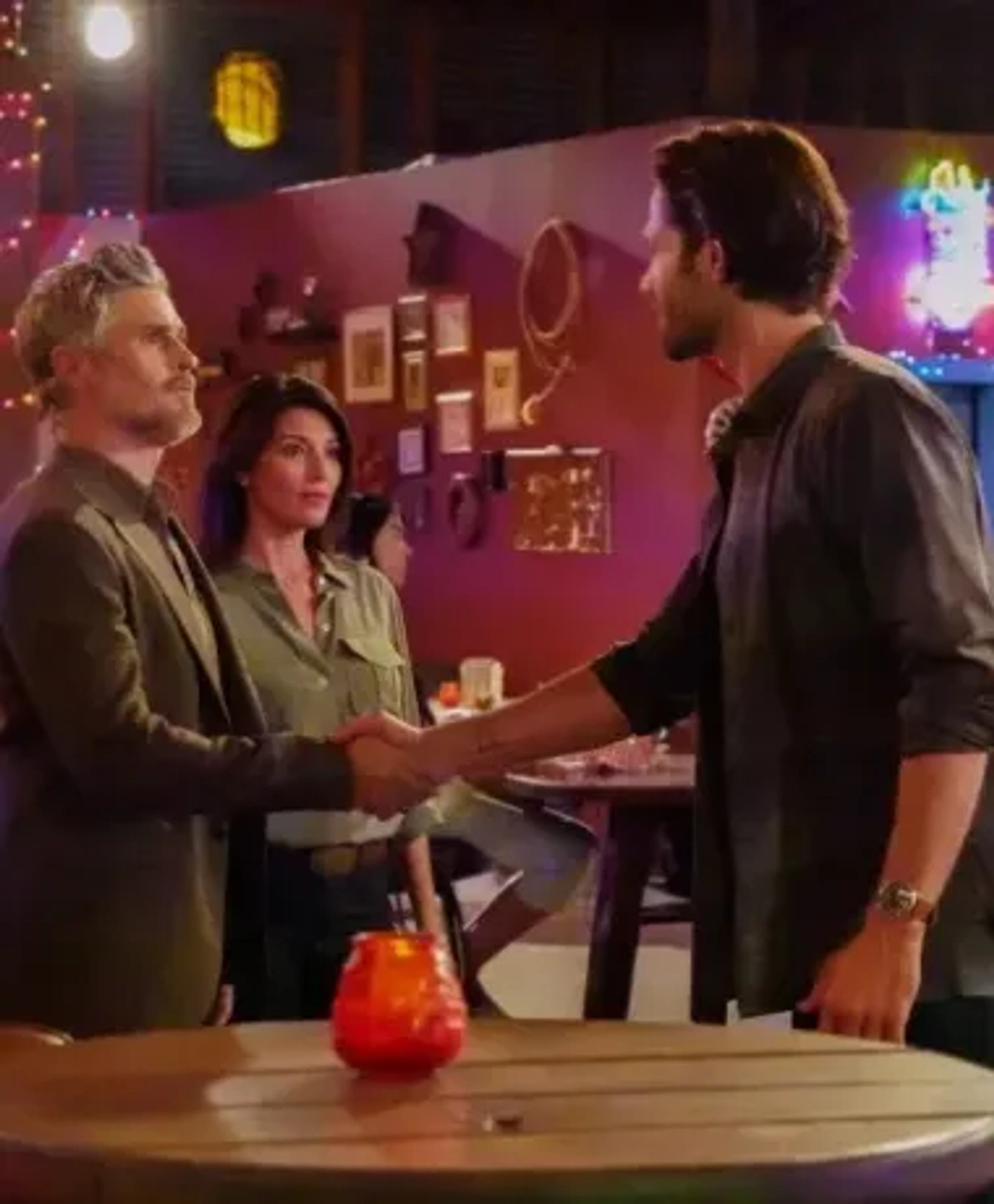 Jared Padalecki, Tamara Feldman, and Dave Annable in Walker (2021)