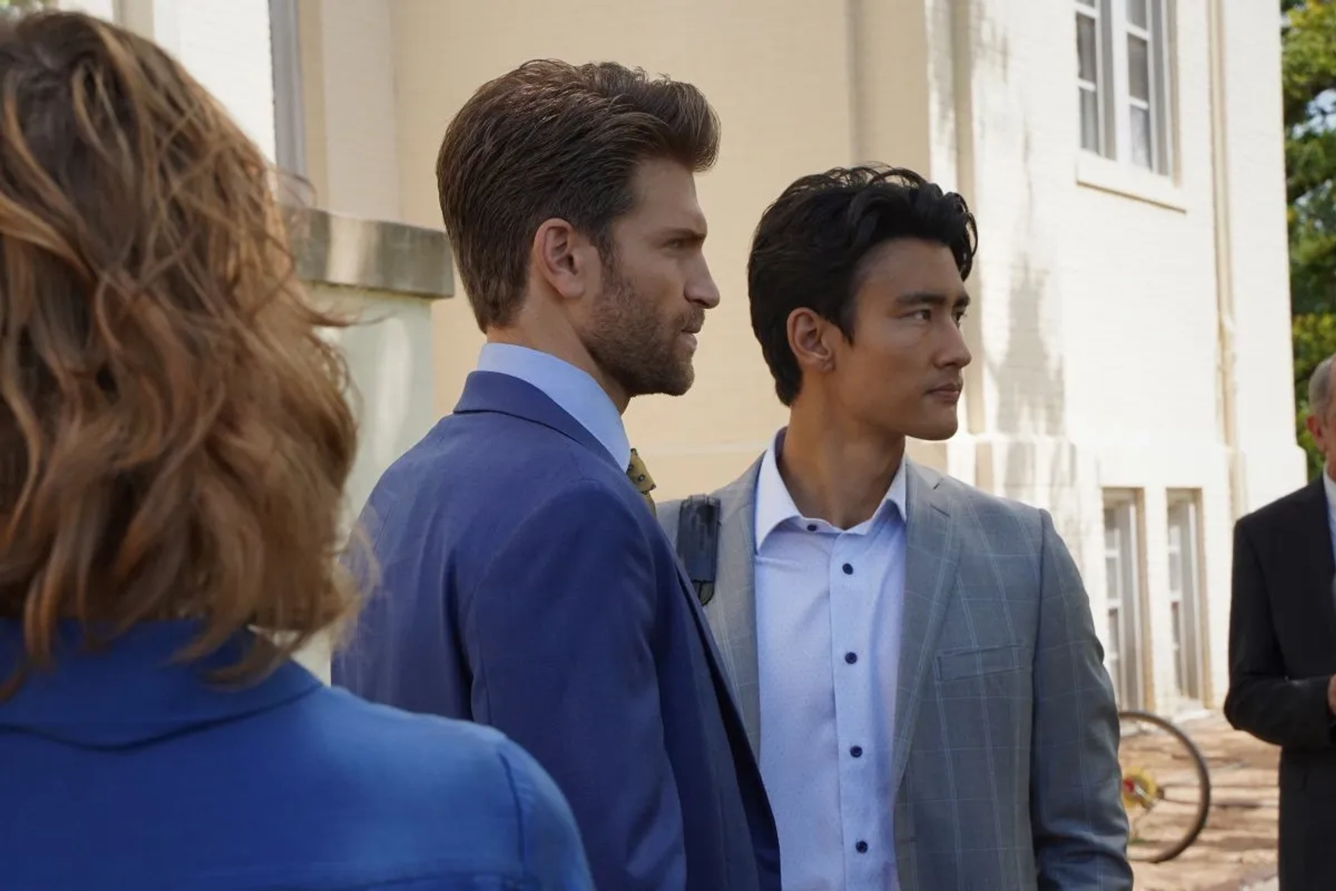 Keegan Allen and Alex Landi in Walker (2021)