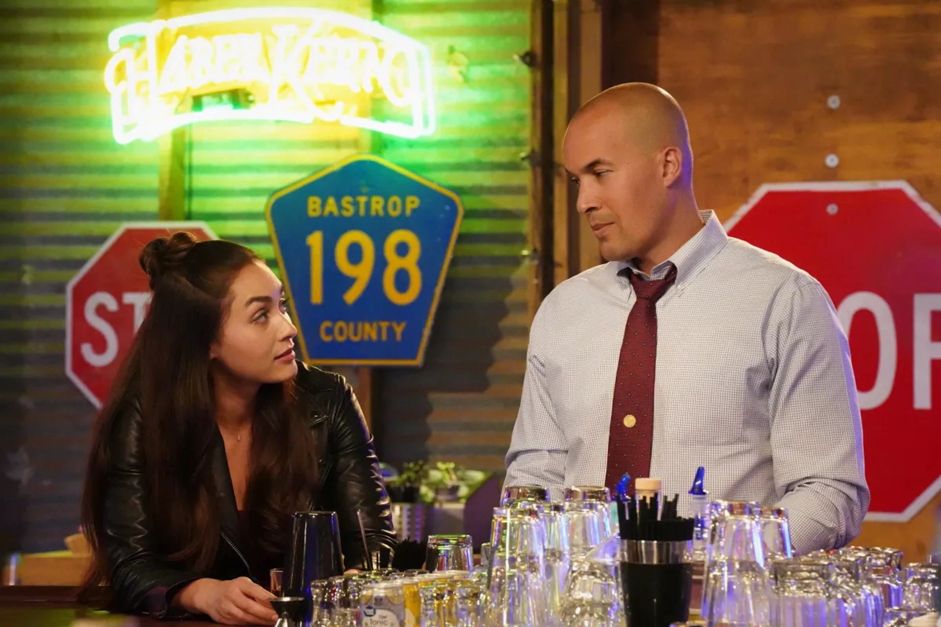 Coby Bell and Lindsey Morgan in Walker (2021)