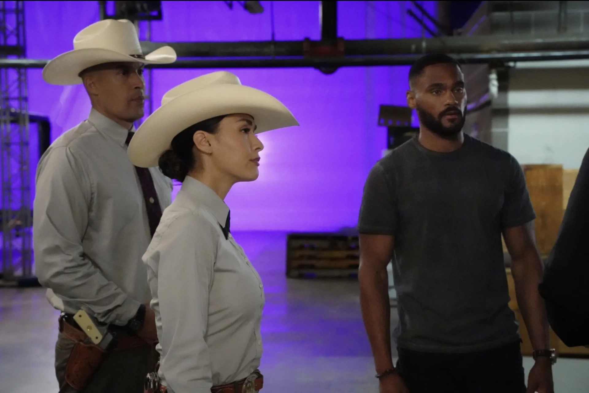 Coby Bell, Jeff Pierre, and Lindsey Morgan in Walker (2021)