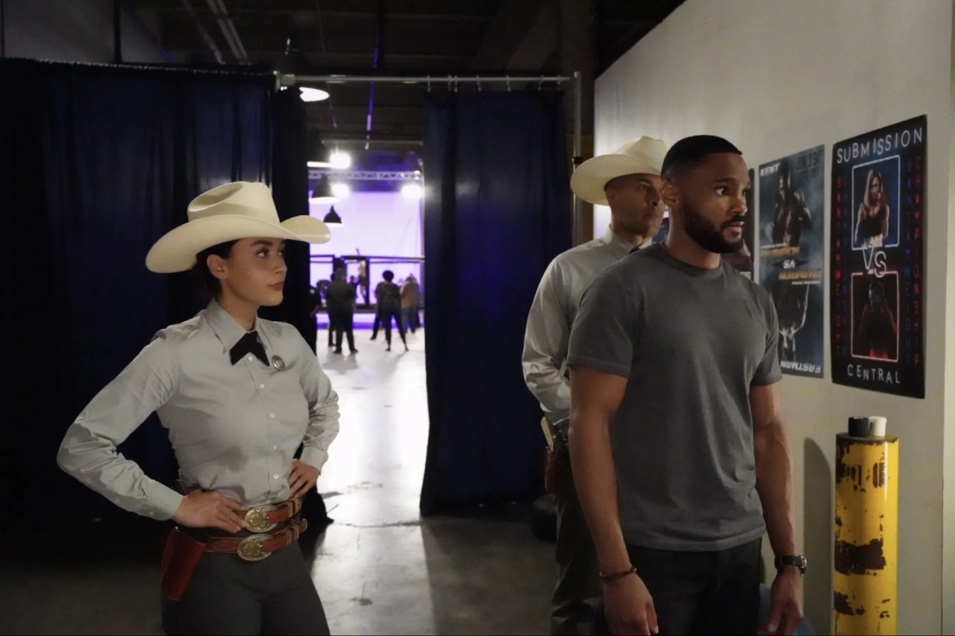 Coby Bell, Jeff Pierre, and Lindsey Morgan in Walker (2021)