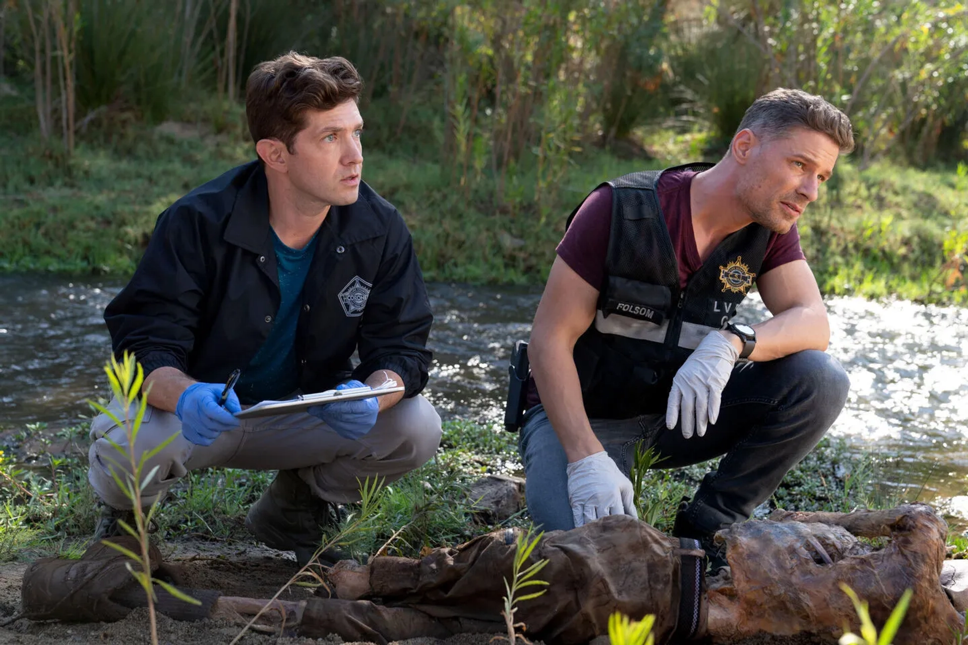 Joel Johnstone and Matt Lauria in CSI: Vegas (2021)