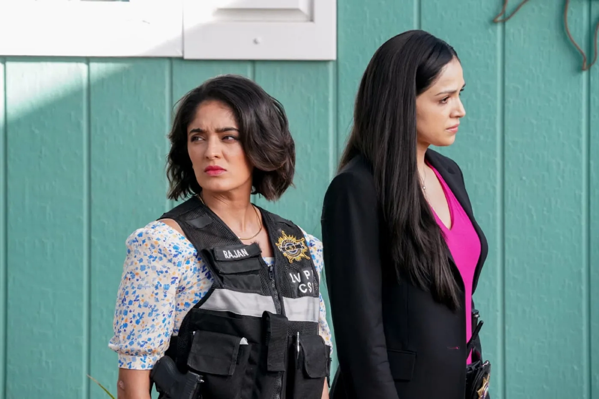 Mandeep Dhillon and Ariana Guerra in CSI: Vegas (2021)