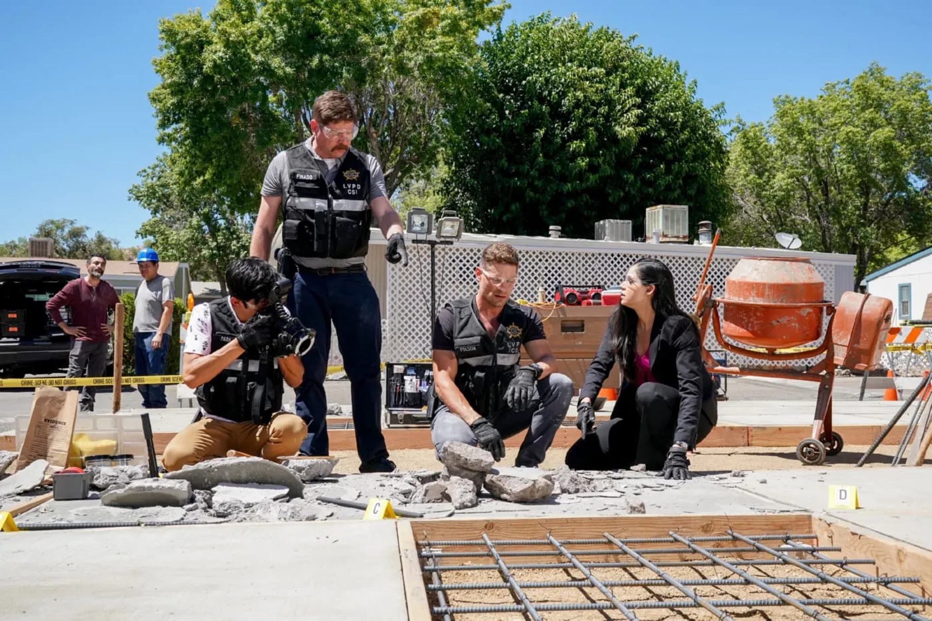 Lex Medlin, Matt Lauria, Ariana Guerra, and Jay Lee in CSI: Vegas (2021)