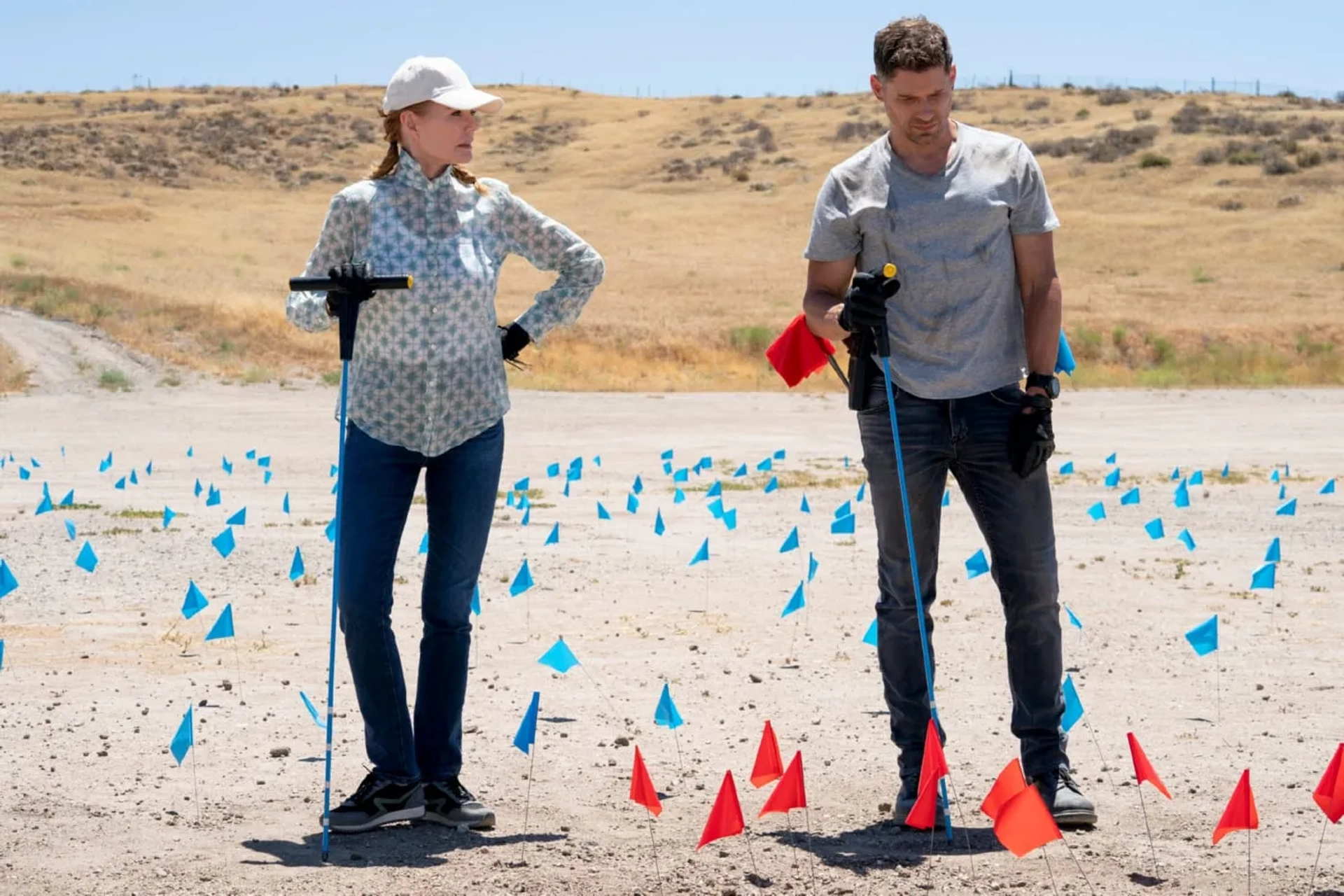 Marg Helgenberger and Matt Lauria in CSI: Vegas (2021)